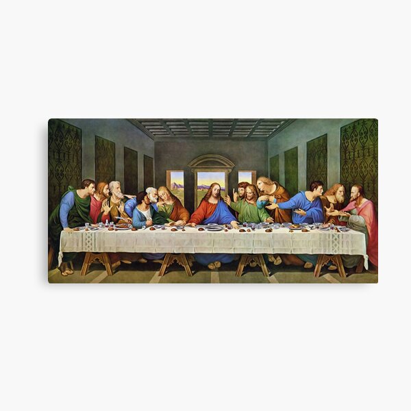 Da Vinci's Last Supper in restored version Canvas