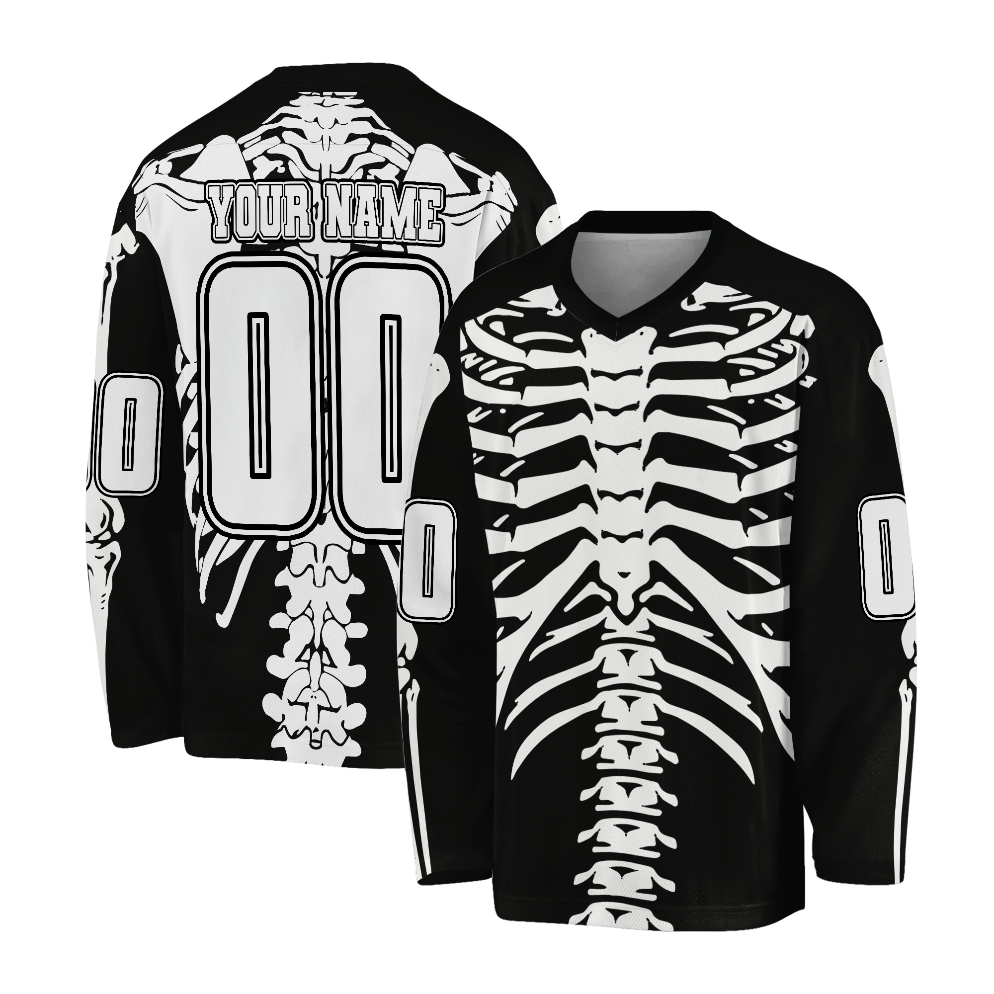 Custom Halloween Hockey Team Skeleton Cosplay I3