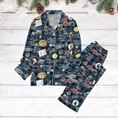 Christmas It's A Wonderful Life Pajamas, Lasso The Moon Women Pajamas Set