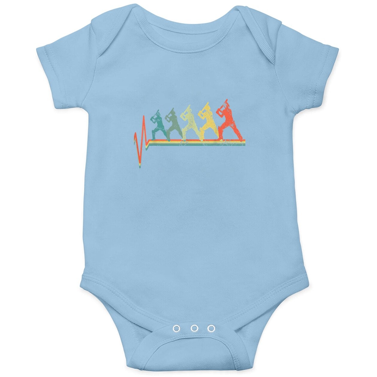 Cricket Player Cricketer Heartbeat Baby Bodysuit