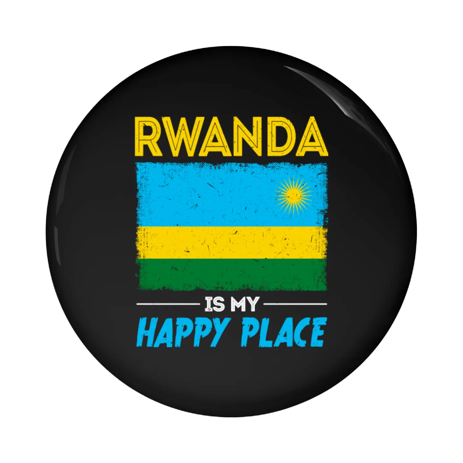 American Crafted Rwandan Powered Rwanda Pin Buttons