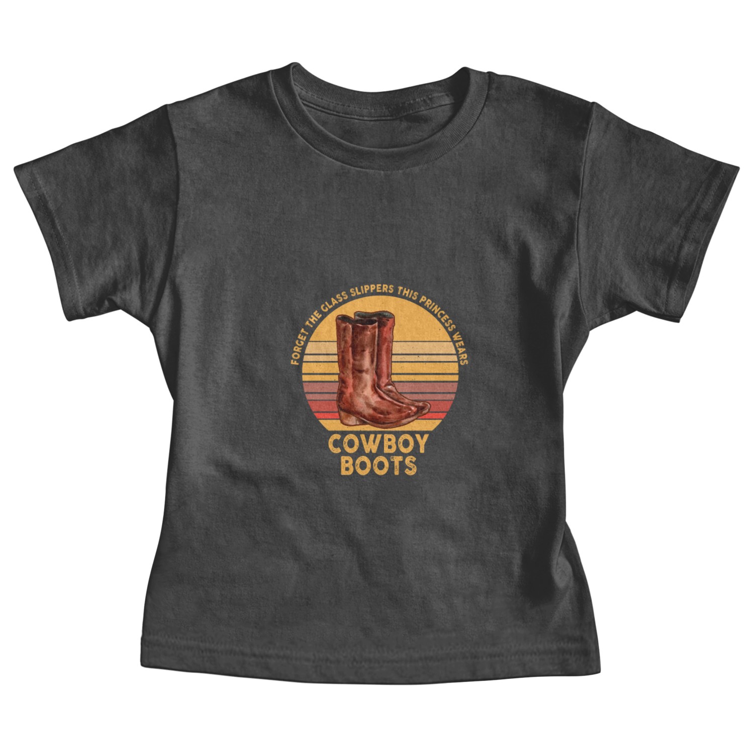 Forget Glass Slippers Princess Wears Cowboy Boots Baby Tees