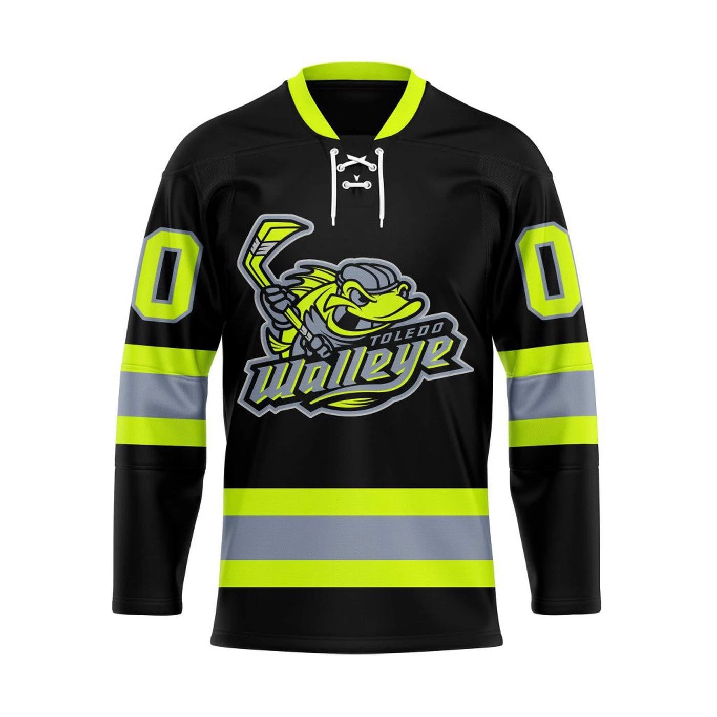 Personalized Toledo Walleye Firefighters Lace Hockey Shirt Men's Fan Gear Gift