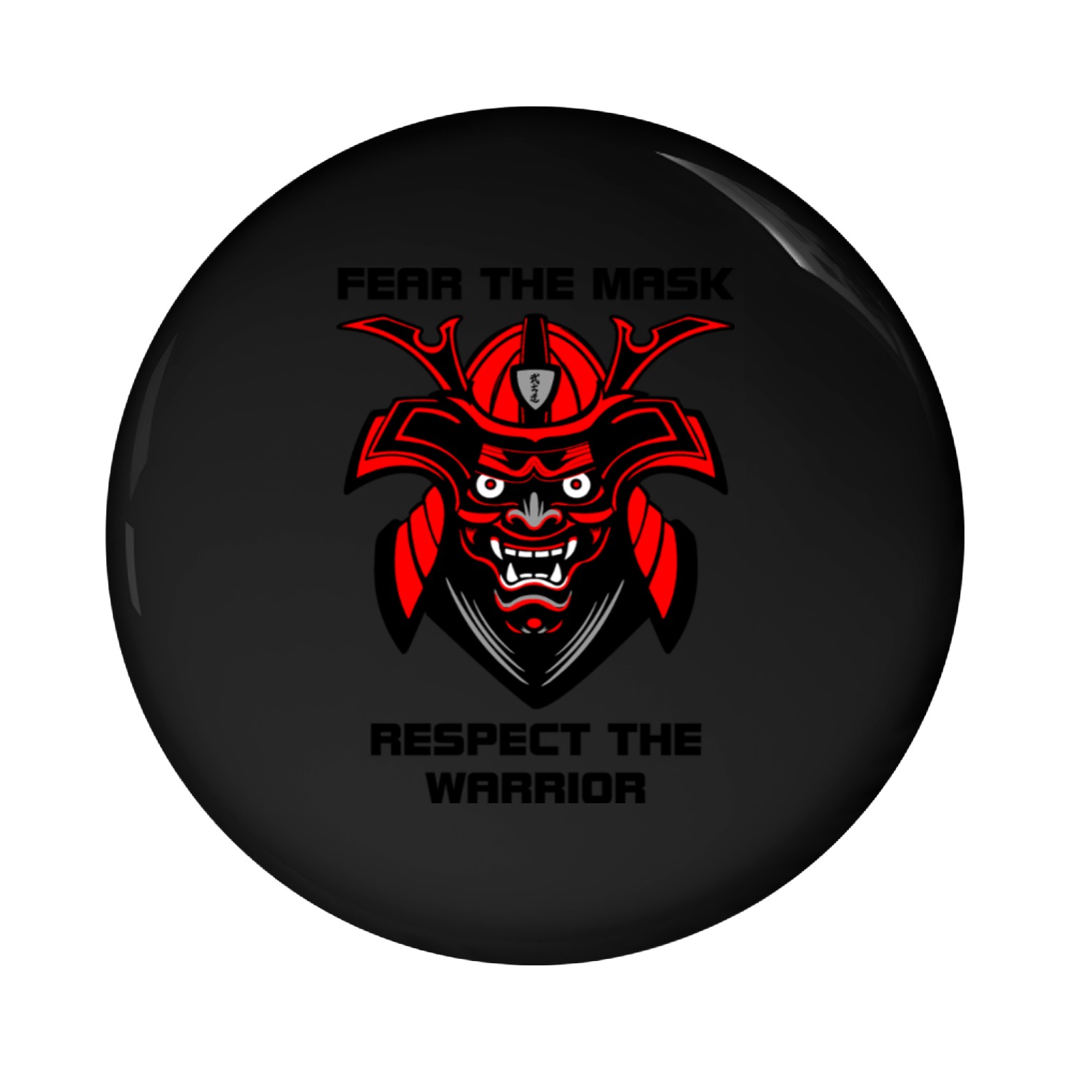 Menpo Mask – Fear and Respect Pin Buttons