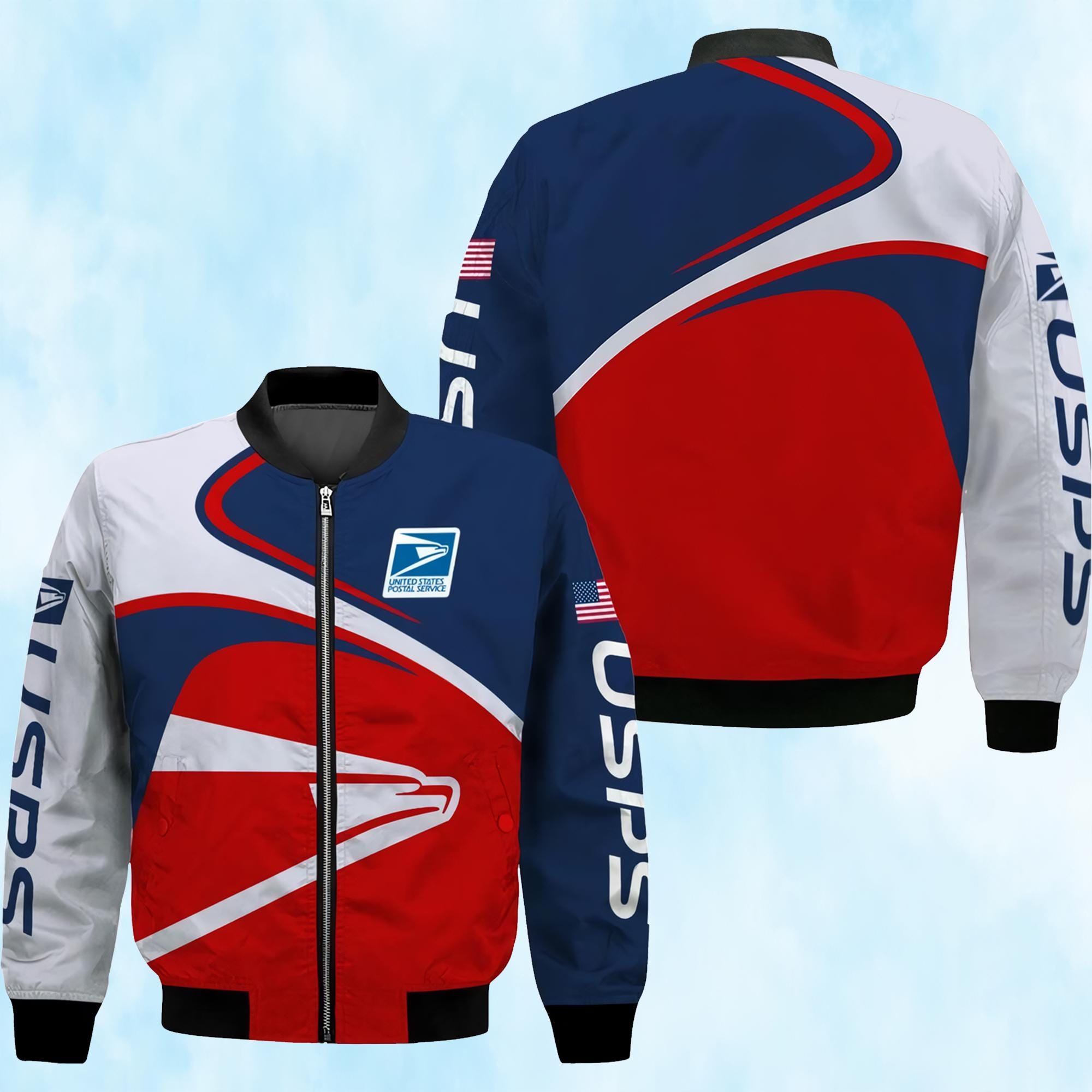 Personalized Name Postal Worker 3D Bomber Jacket, United SPS Bomber Jacket, Postal Service Bomber Jacket, Gift For Men And Women.