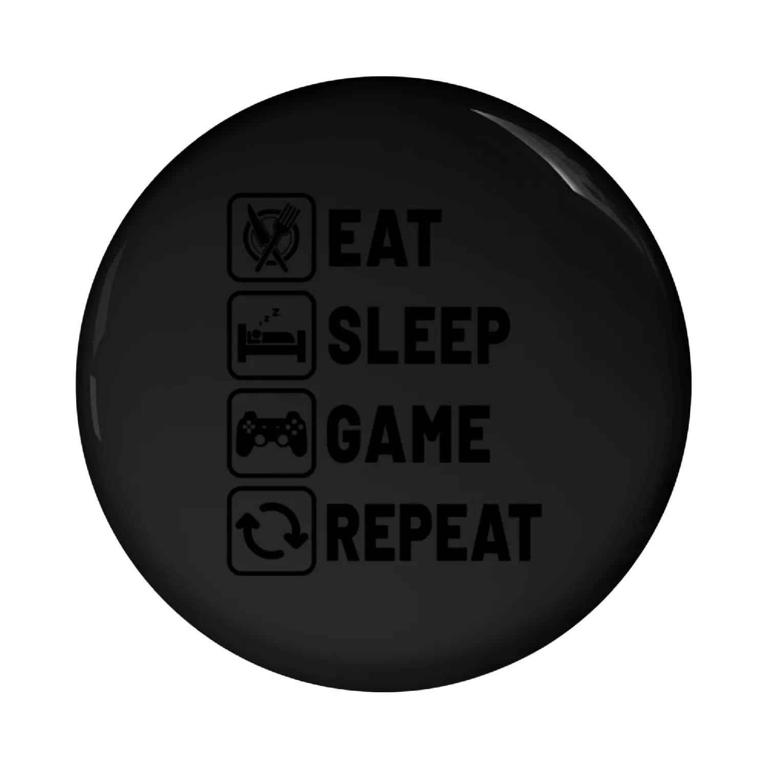 Eat Sleep Game Repeat Pin Buttons