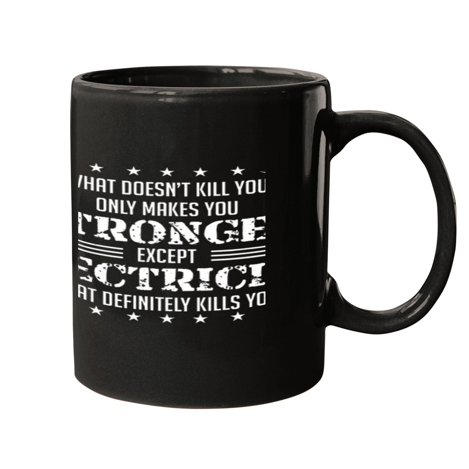 Electricity Hat Kills You Statement Electrician Mugs