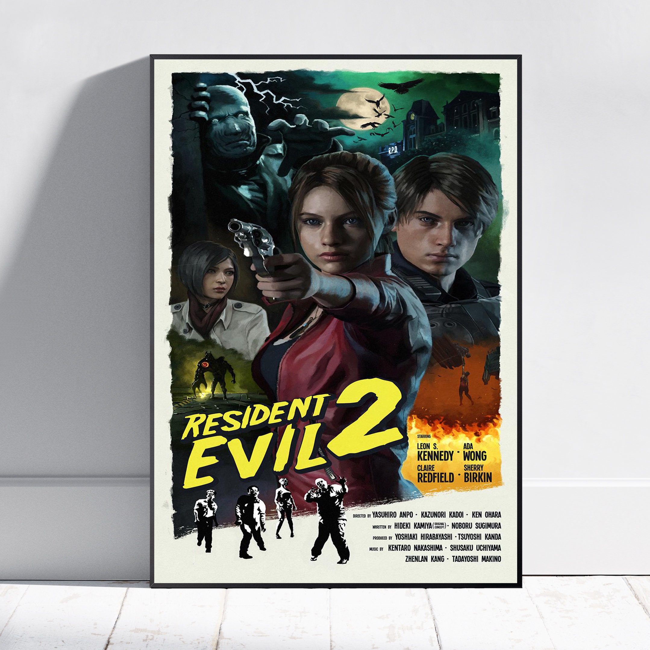 Resident Evil Poster, Raccoon City Wall Art, Unfamed poster, Available in 7 sizes poster, Gift for fan, Movie lover gift