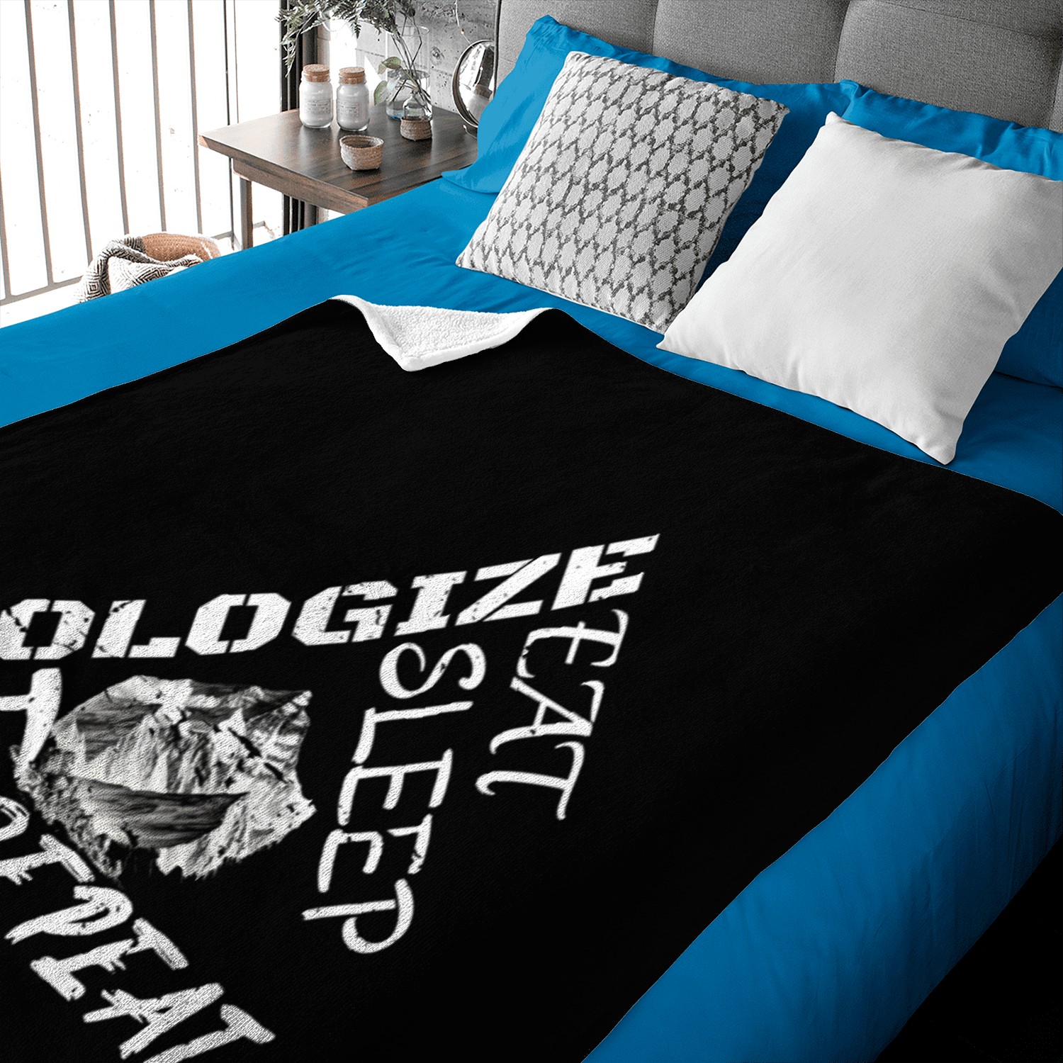 Eat Sleep Geologize Repeat V3 Baby Blankets