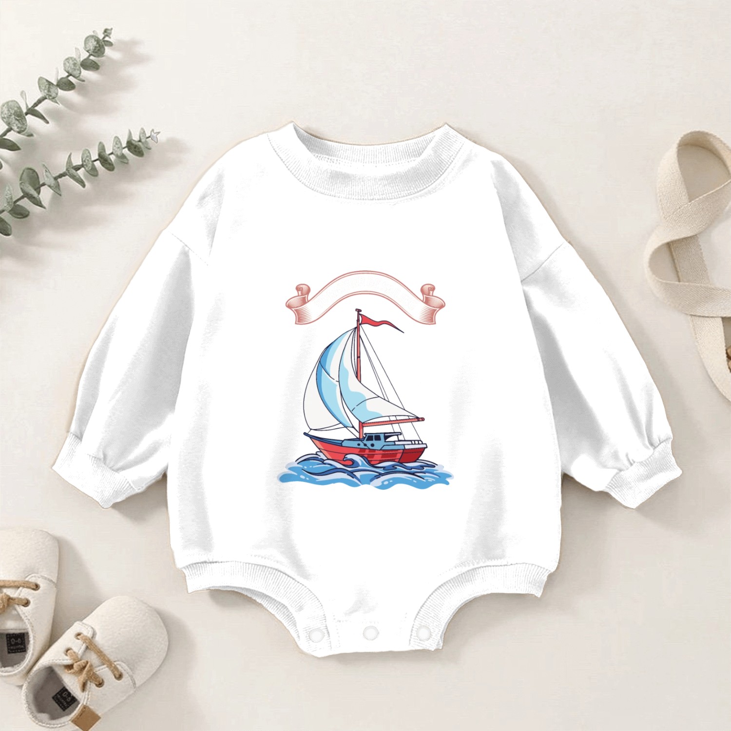I'd Rather Be Sailing Boat Sailing Yacht Owner Baby Romper Sweatshirts