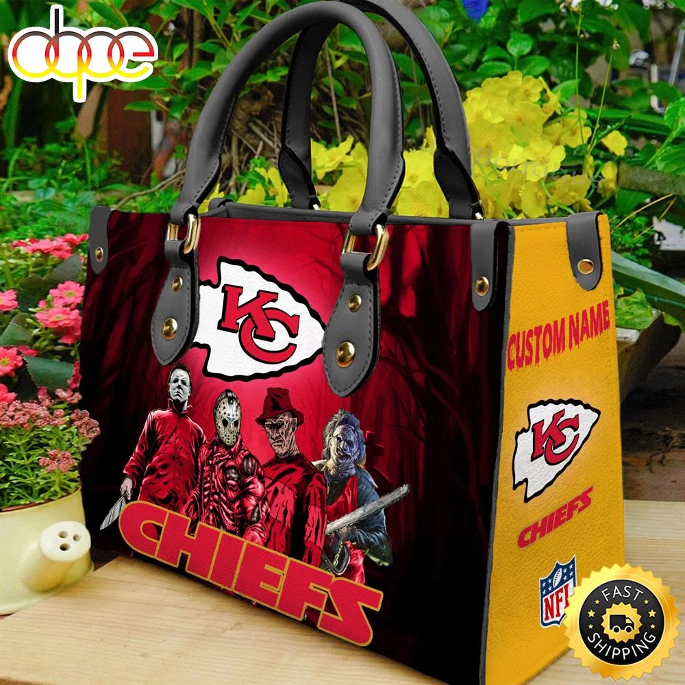 Kansas_City_Team Chief Leather Bag, Personalized Halloween Leather Bag