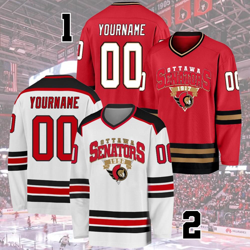 Personalized Ottawa Hockey Team Jersey, Custom Senators Hockey Jersey, Gift For Fan, Jersey For Men Women And Kids, Hockey Lovers