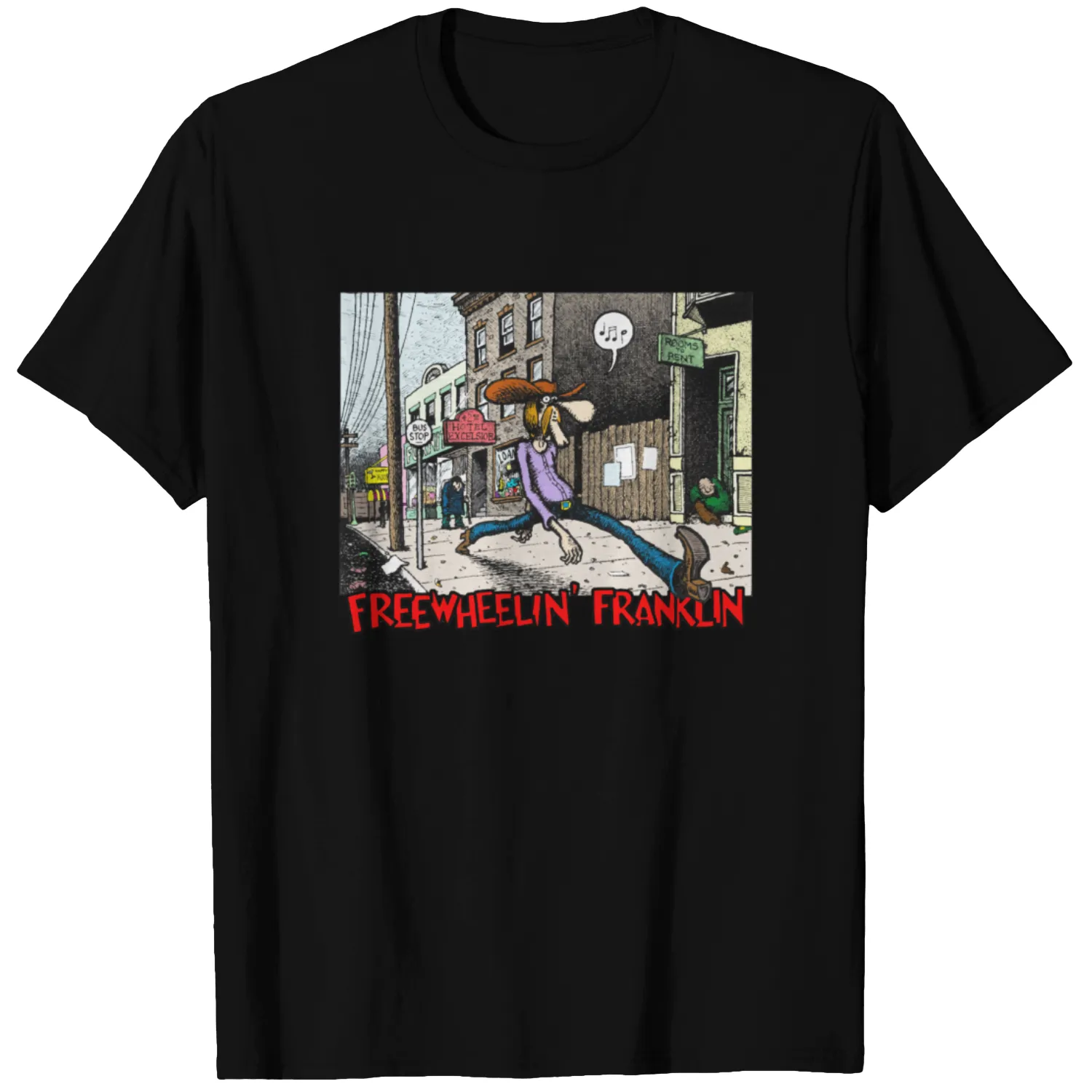 Fabulous Furry Freak Brothers Freewheelin Franklin T Shirts