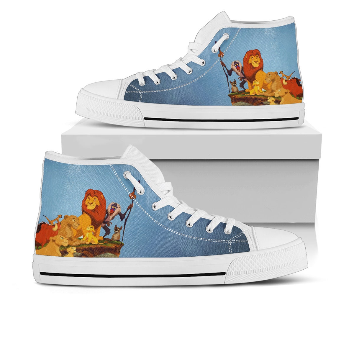 Lion King Shoes, Lion King High Top Sneaker, Comfortable Shoes for Men, Women, Trending Casual Styles