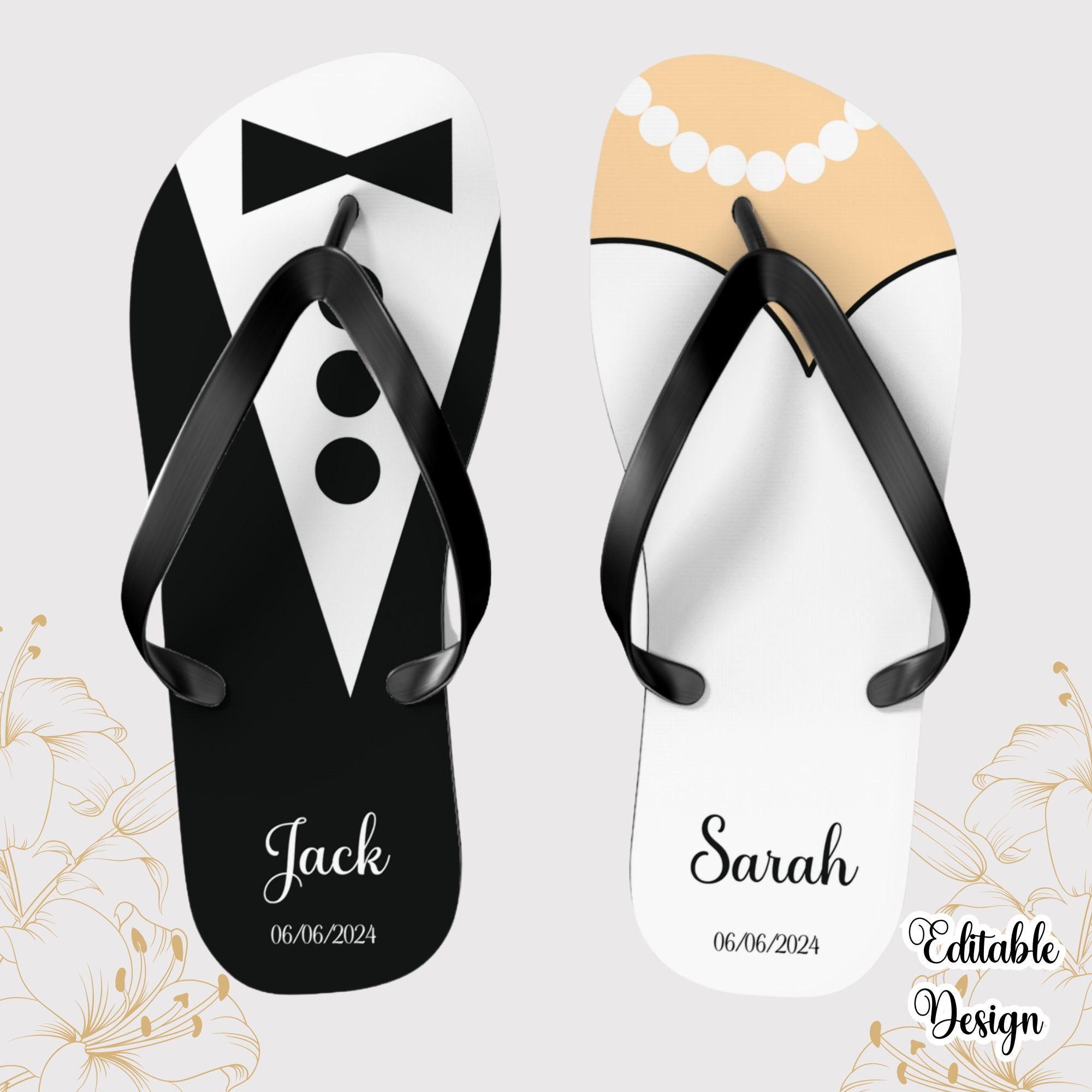 Wedding Flip Flops Bridesmaids Slippers Bridal Shoe Png Sublimation Design Bride Slippers Summer Custom Beach Wedding Shoes Dancing Flipflop