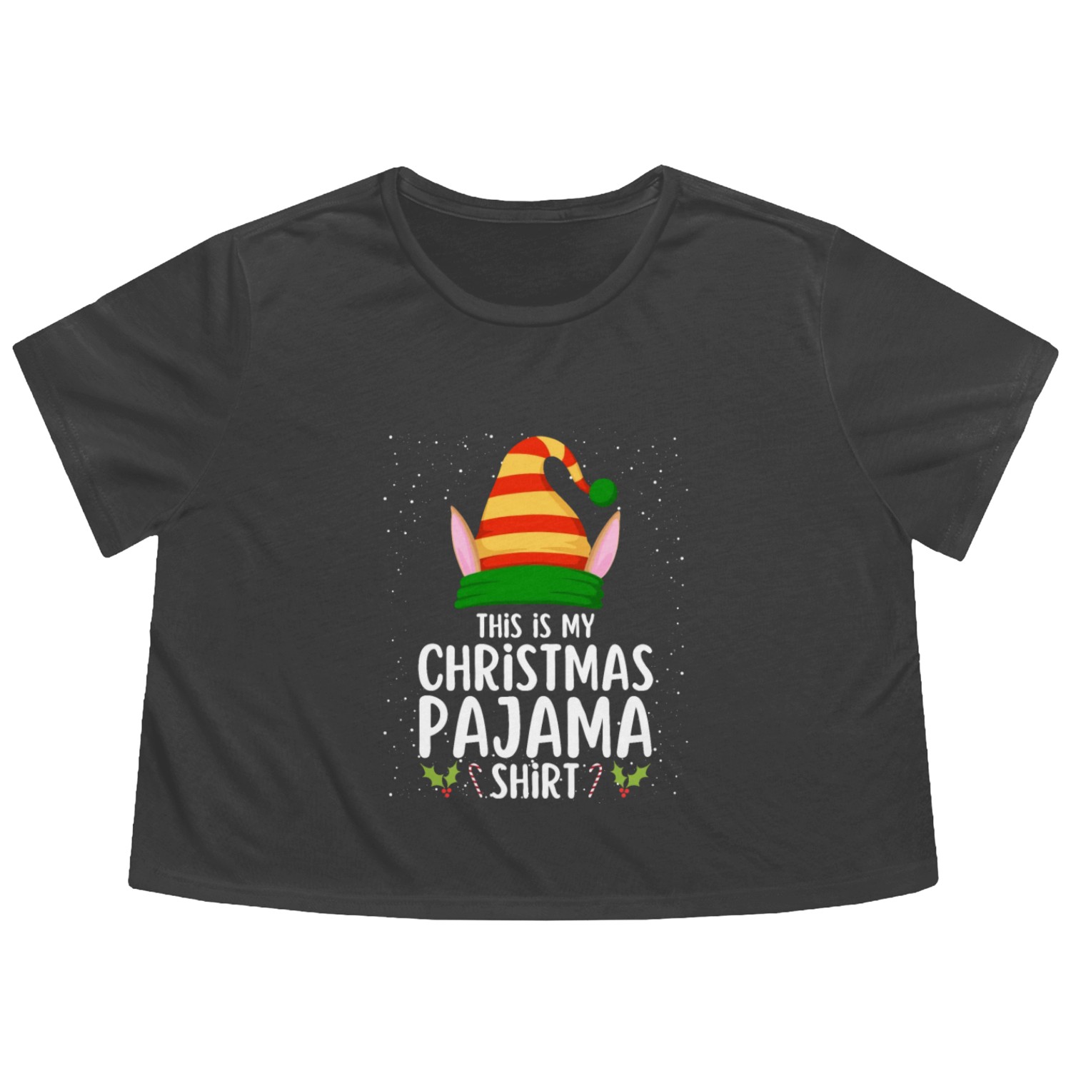 Christmas Pajamas Pajamas Sleep Flowy Cropped Tees