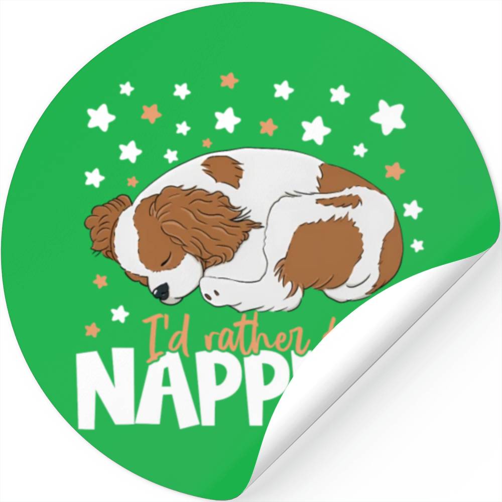 I'D Rather Be Napping Cavalier King Charles Spanie Stickers