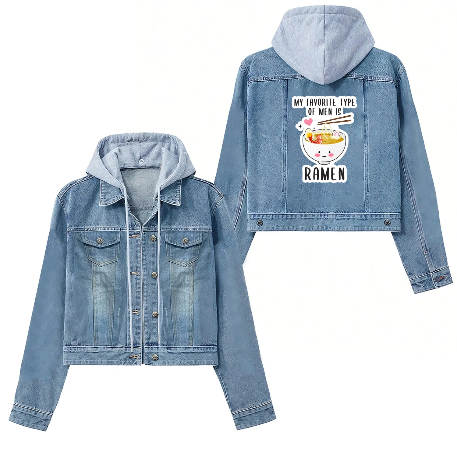 My Favorite Type Of Men Is Ramen Women's Denim Jackets