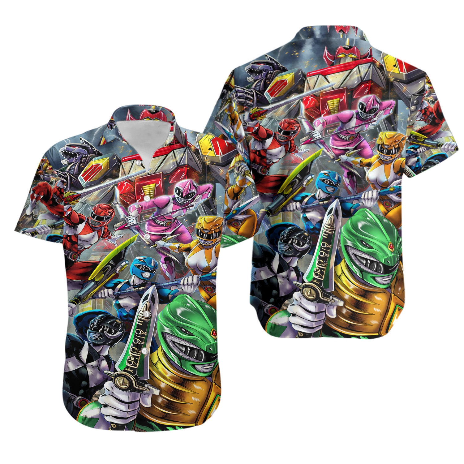 Man Power Ranger Unisex Hawaiian Shirt, Power Ranger Birthday Hawaiian Shirt