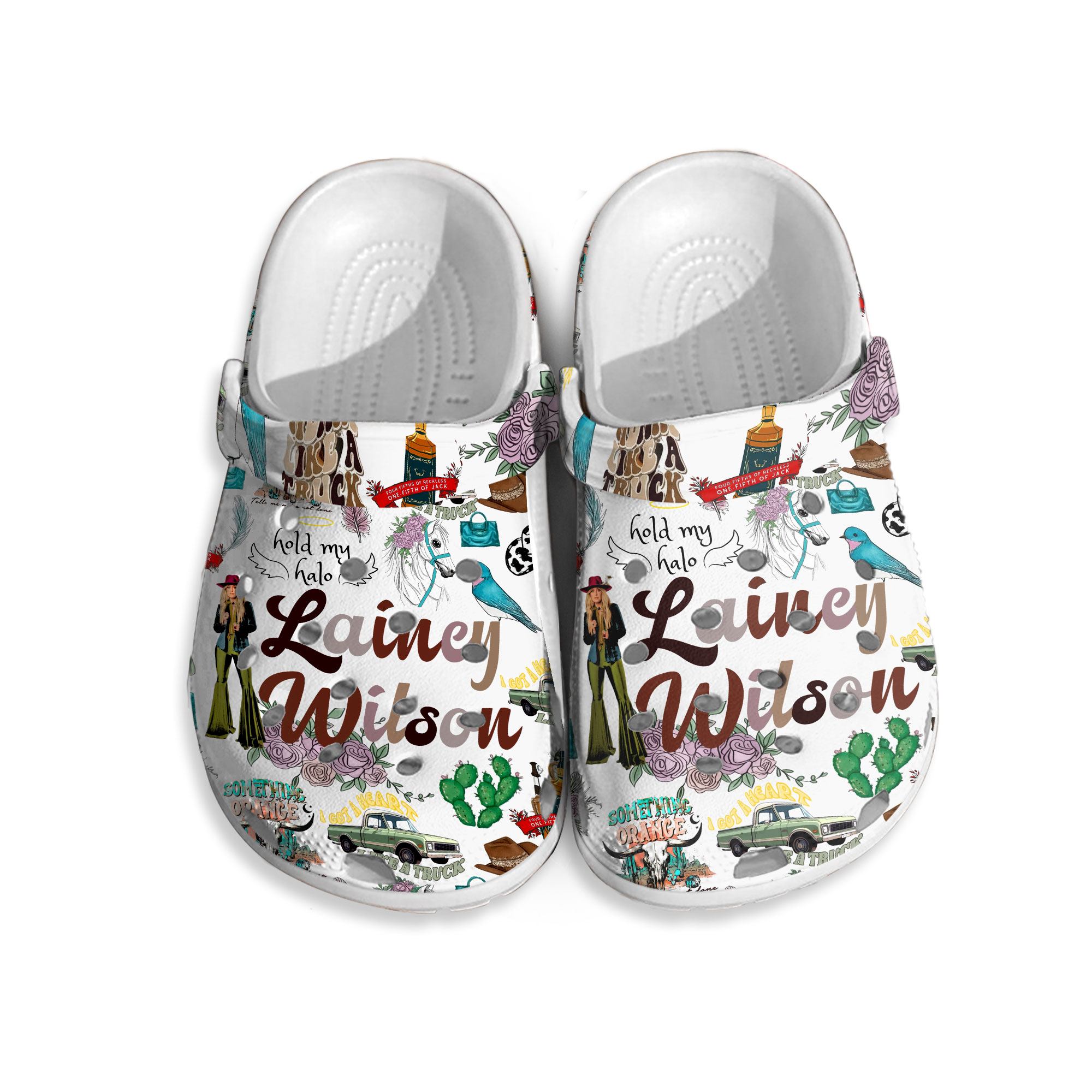 Lainey Wilson Clogs Women, Hold My Halo Shoes, Lainey Fan Casual Shoes, Country Music Casual Shoes For Women, Music Lover Adult Shoes
