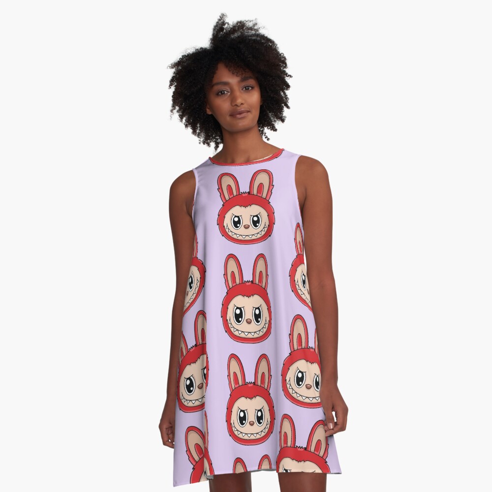 Cute Labubu A-Line Dress, Gift for Her