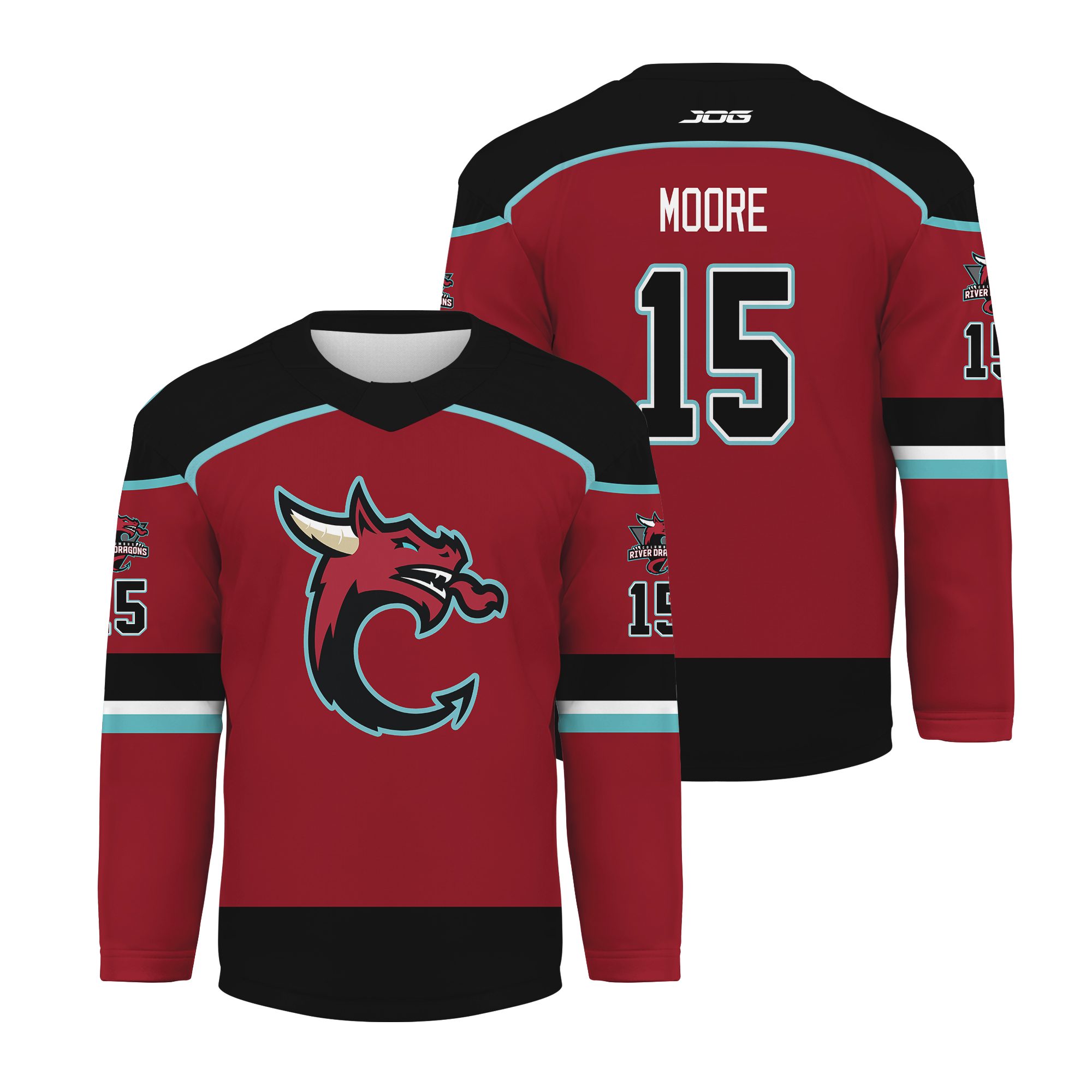 Personalized Columbus River Dragons Unveil 2020-21 Hockey Shirt Red Color Unisex