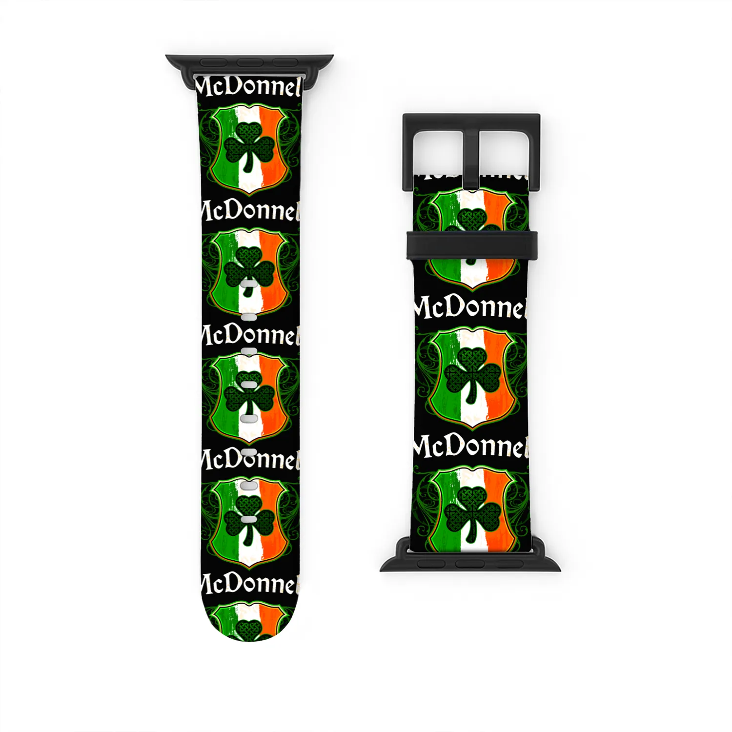McDonnell Irish Surname Ireland Flag Shamrock Watch Bands For Apple Watch