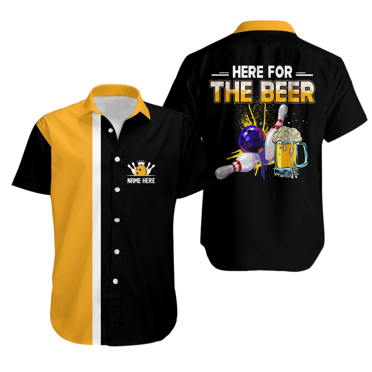 Here For The Beer Bowling Shirts Custom Bowling Shirt Custom Team Bowling Hawaii