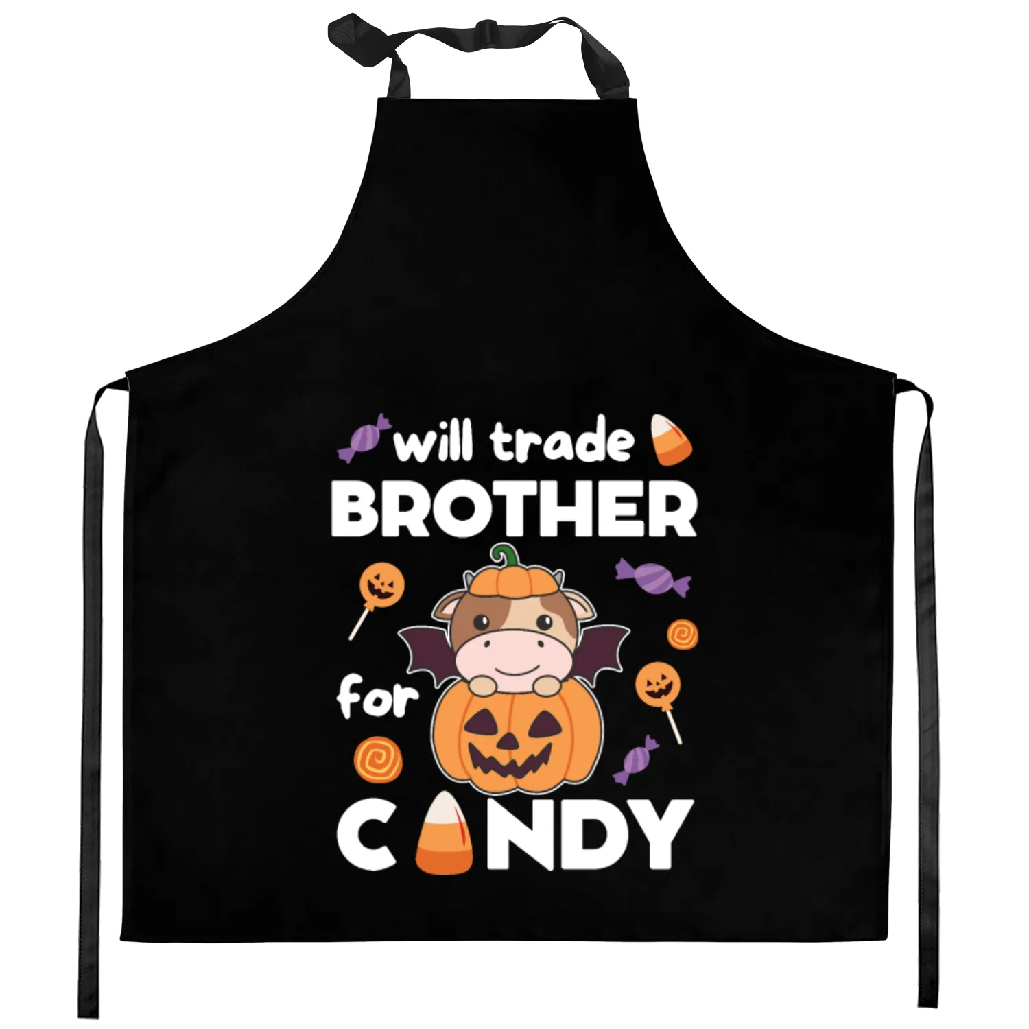 Cow Halloween Trade Brother For Candy Kitchen Aprons