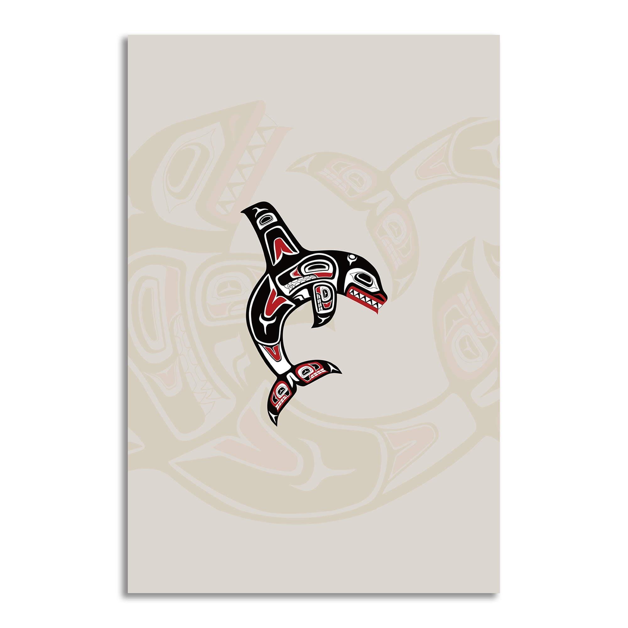 Pacific Northwest Native Orca Killer Whale Canvas