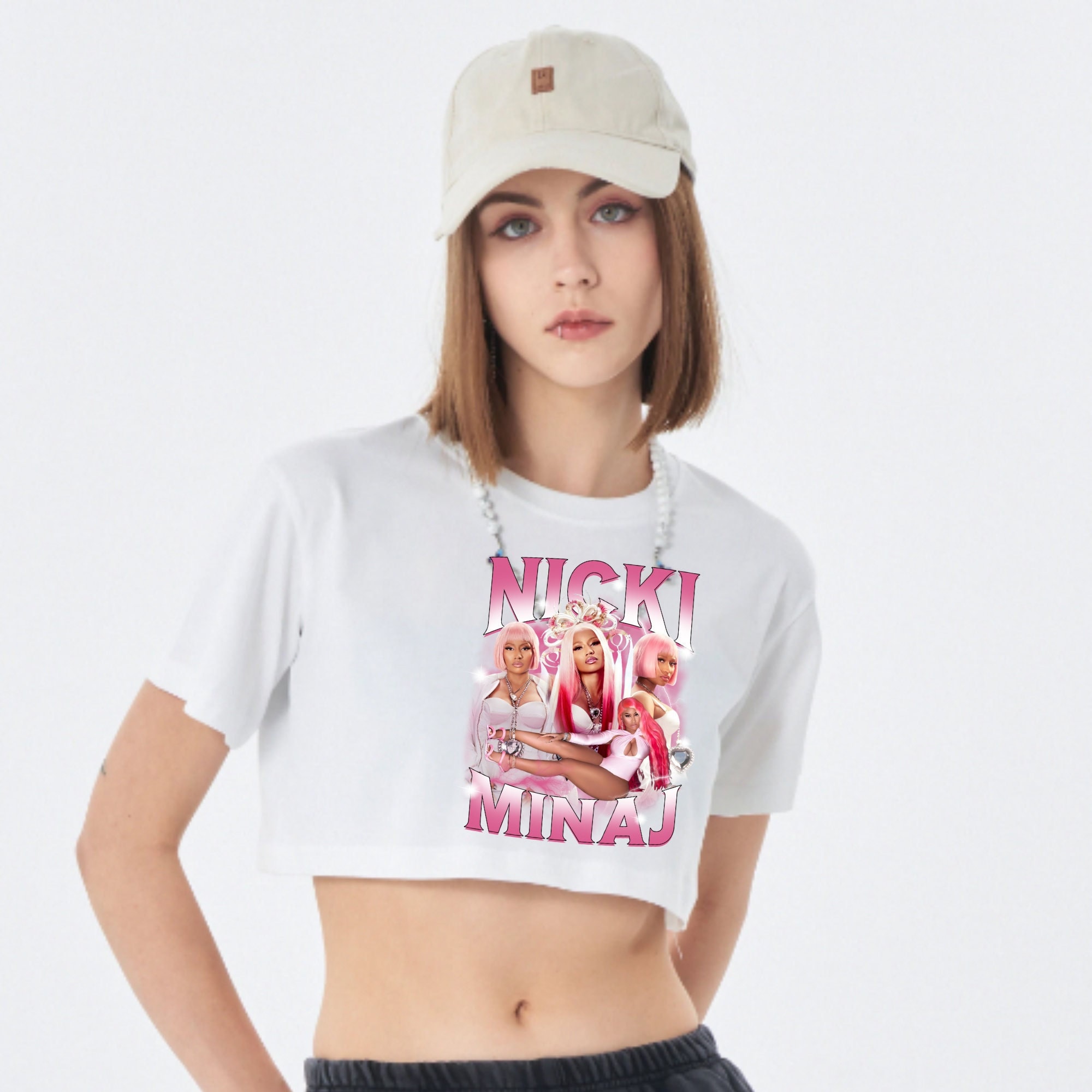 Nicki Minaj Crop Top Shirt Nicki Rapper Singer Minaj Band Shirt