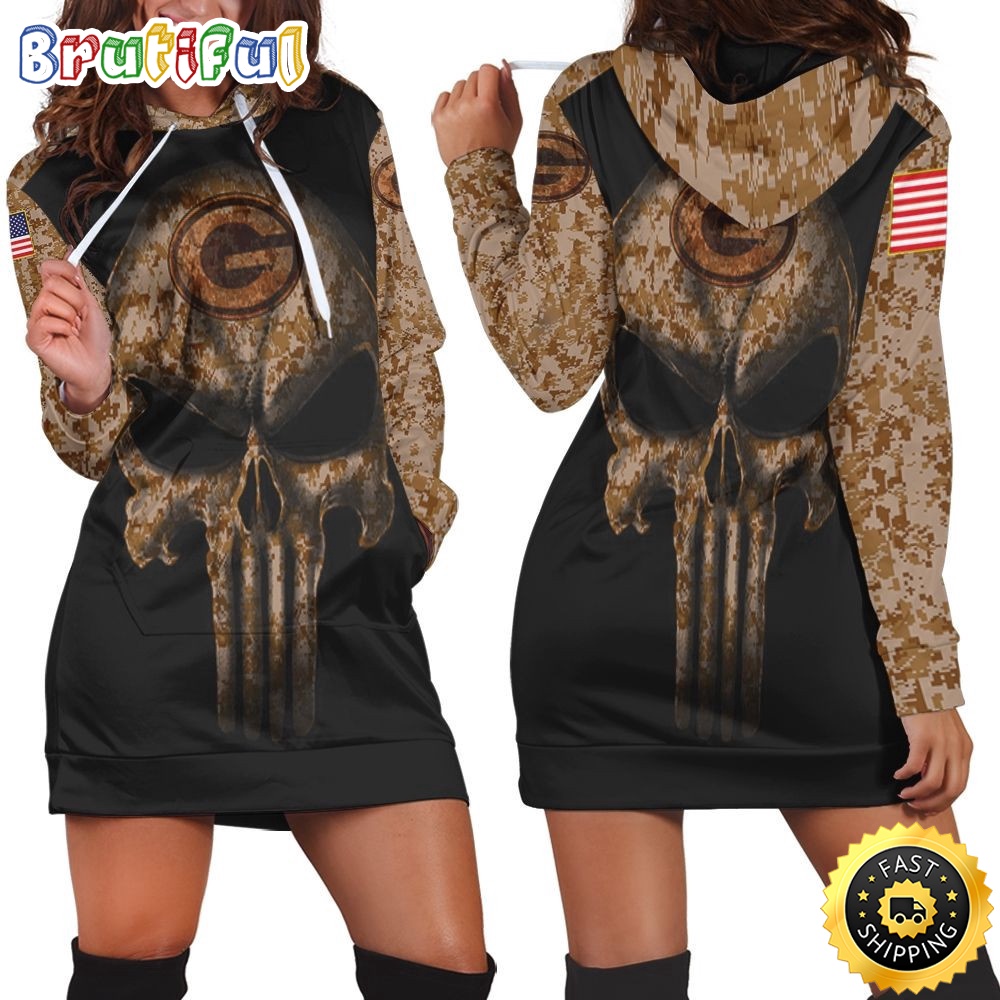 football Green Bay Packers Hoodie Dress American Flag For Women