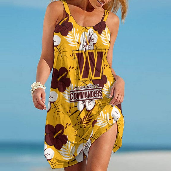 Washington Commanders Summer Sleeveless Dress