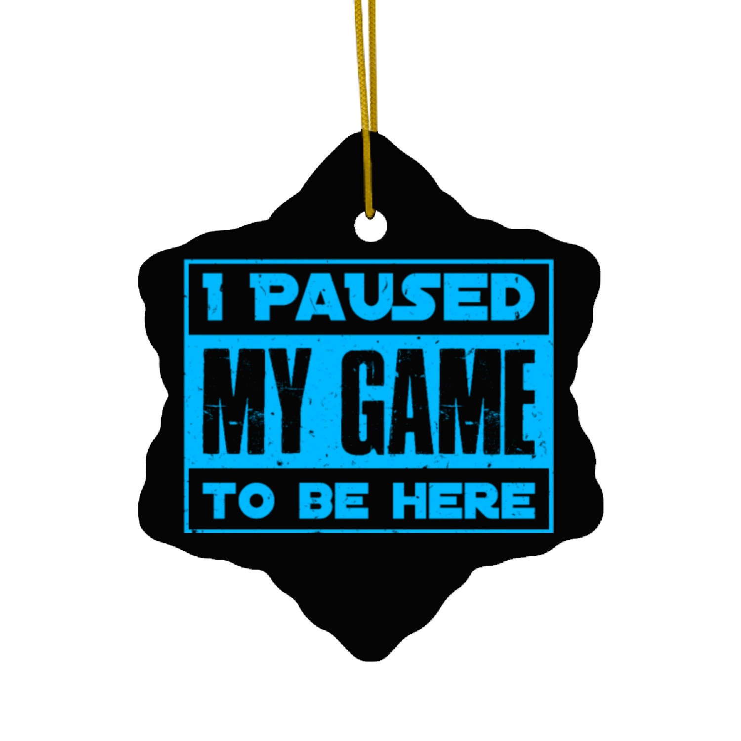 Video Player Addicted I Paused My Game to be Here Ceramic Ornaments
