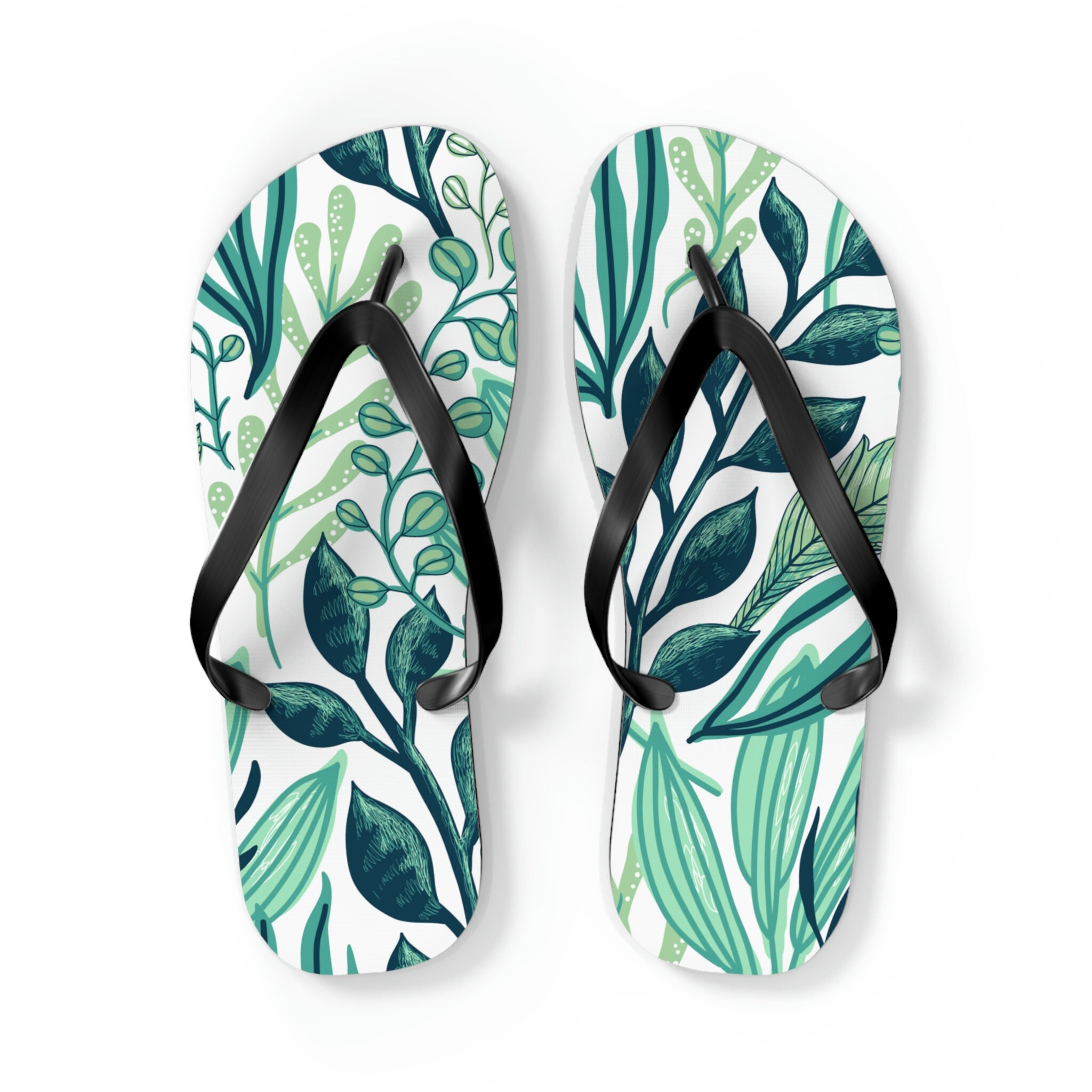 Island Leaves Flip Flops