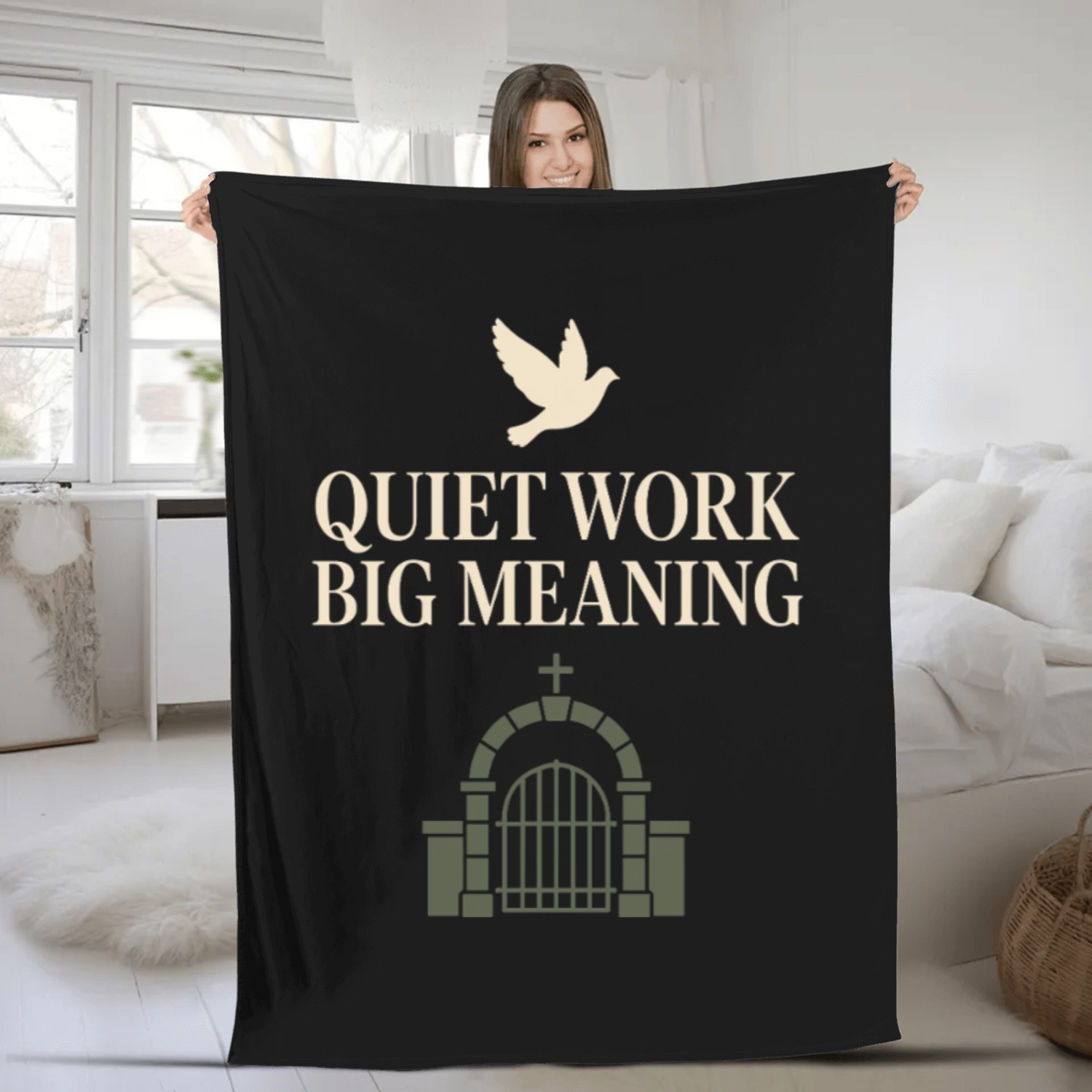 Cemetery Worker Groundskeeper Graveyard Memorial Fleece Blankets