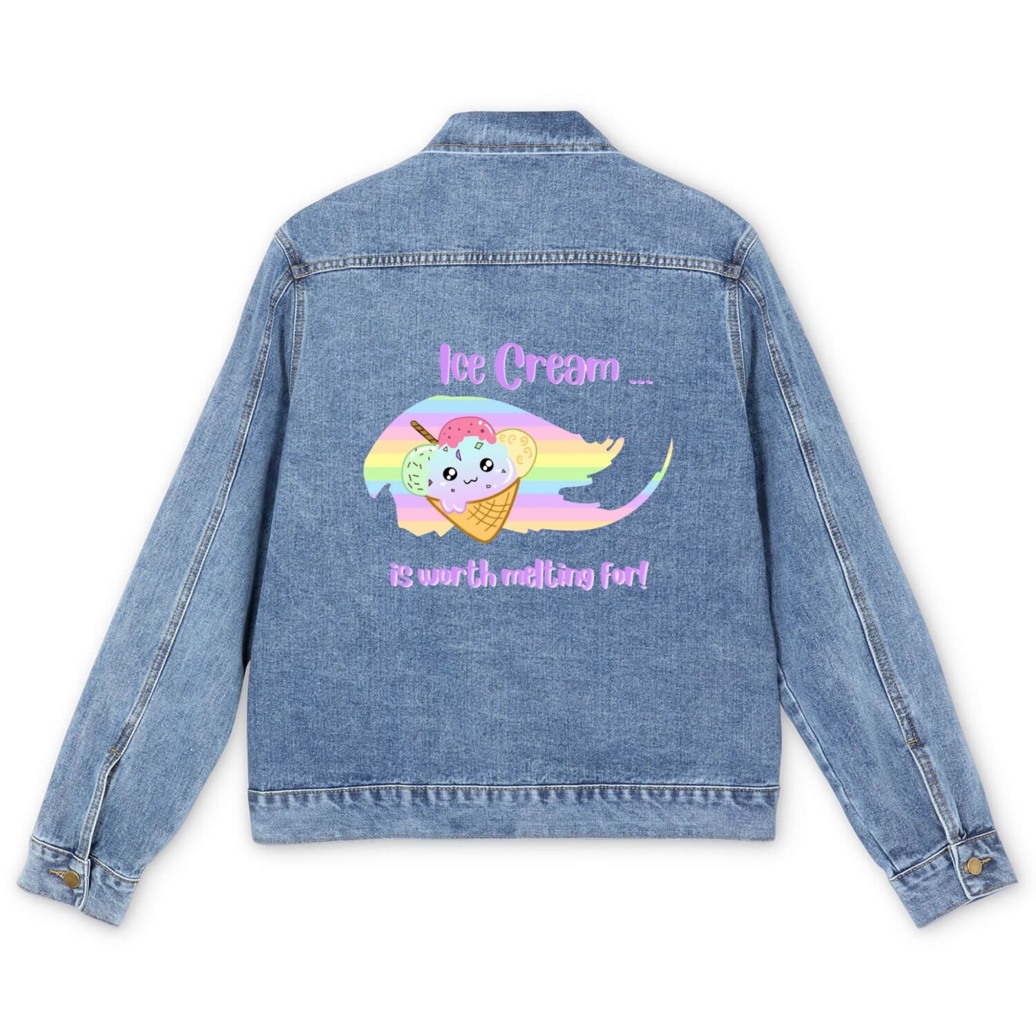 Ice Cream Kawaii is worth melting for! Men's Denim Jackets