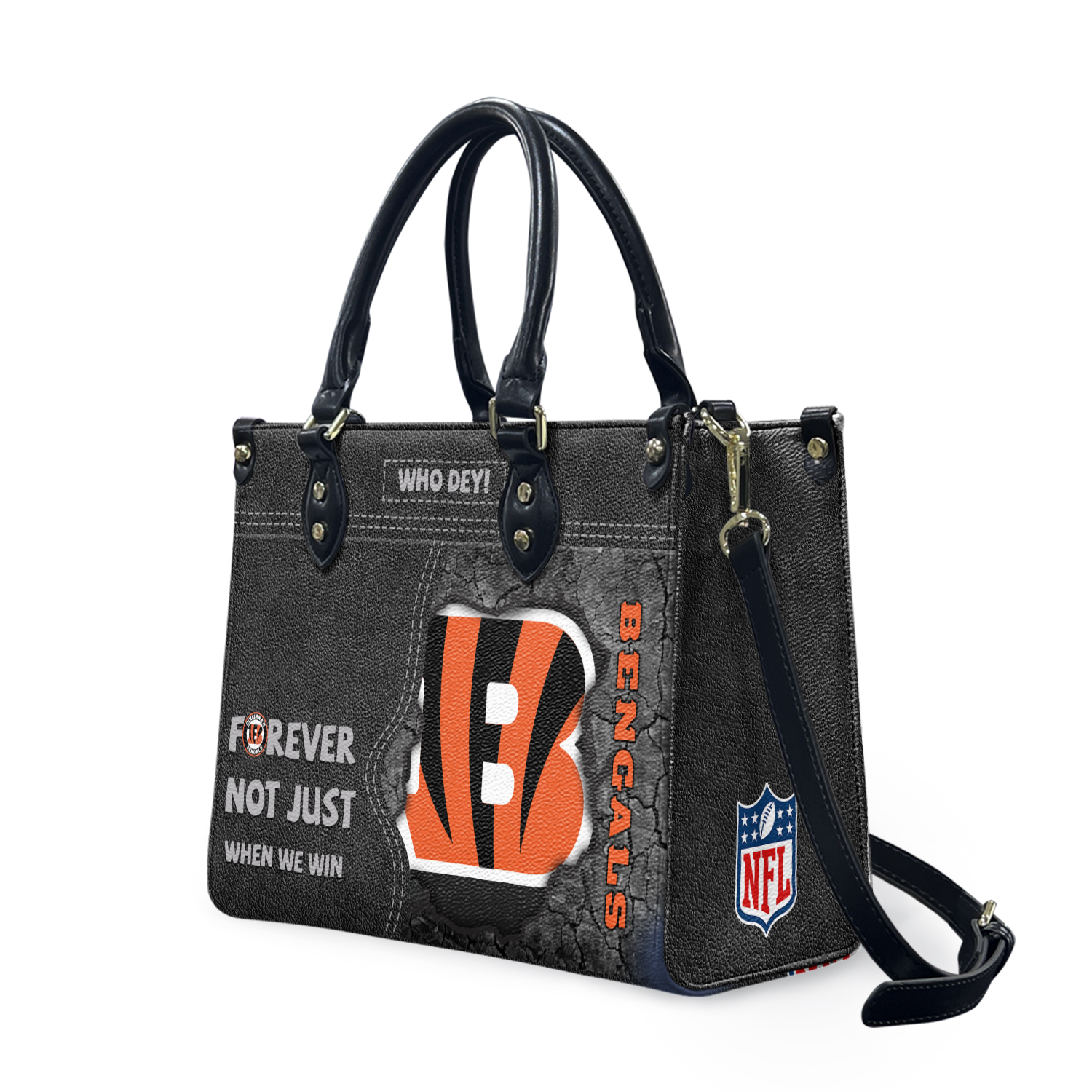 Personalized Cincinnati Football Team Bengalss Leather Handbag Gift