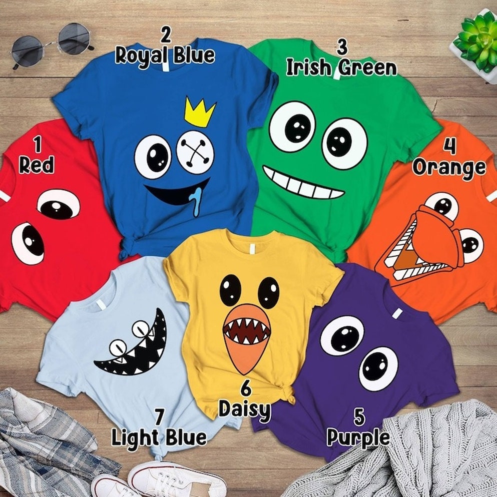 The Rainbow Friends Costume Halloween Shirt | The Rainbow Friends Cosplay Shirt | Family Halloween Party Shirt | Halloween Oufit