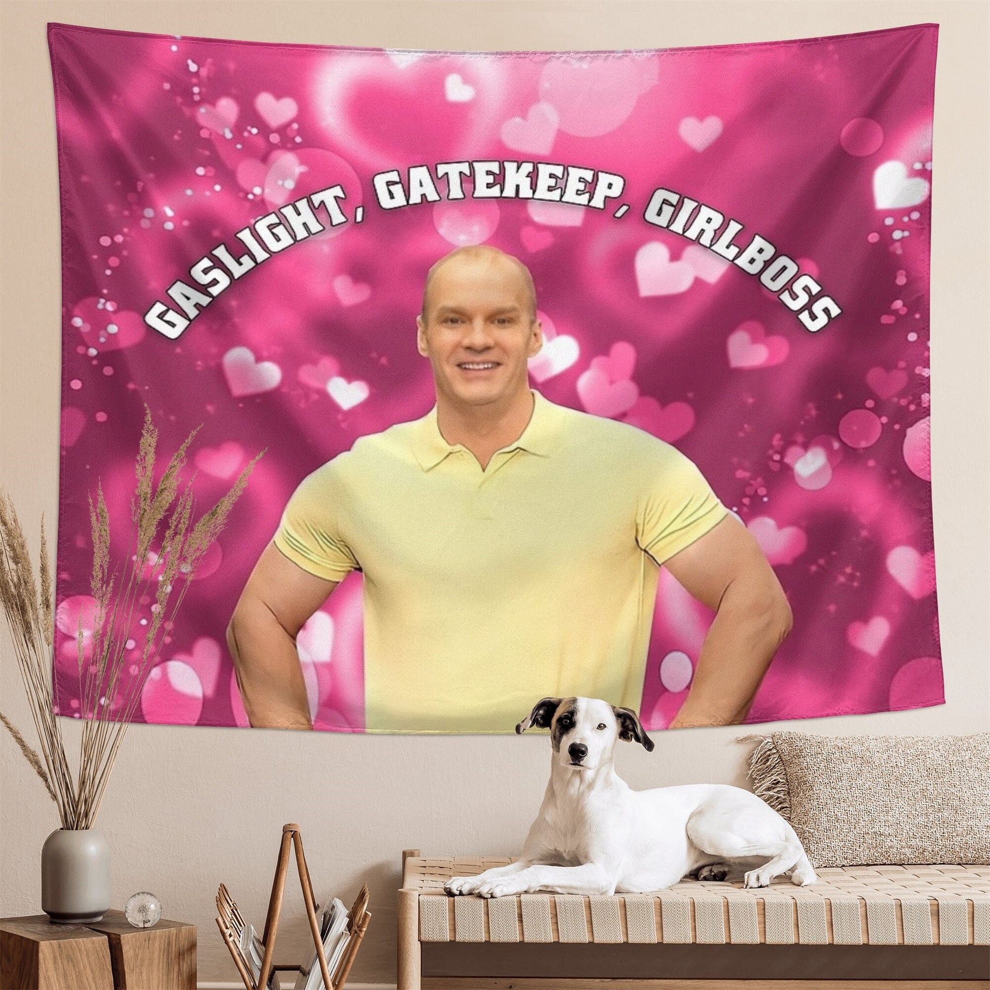 Funny Gaslight Gatekeep Girlboss Tapestry, Bob Duncan Meme Tapestries