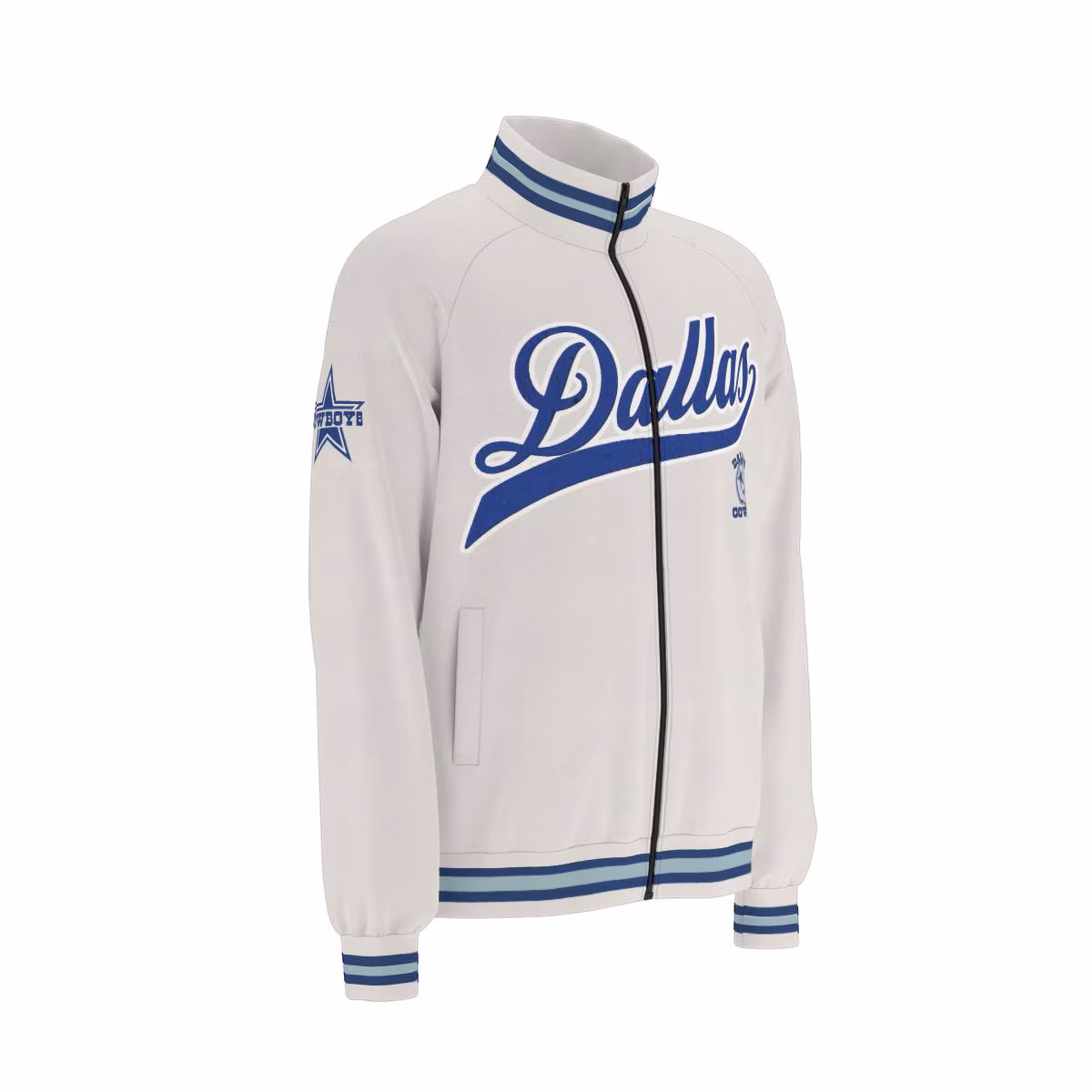 Dallas Cowboys Raglan-Sleeve Stand Collar Jacket