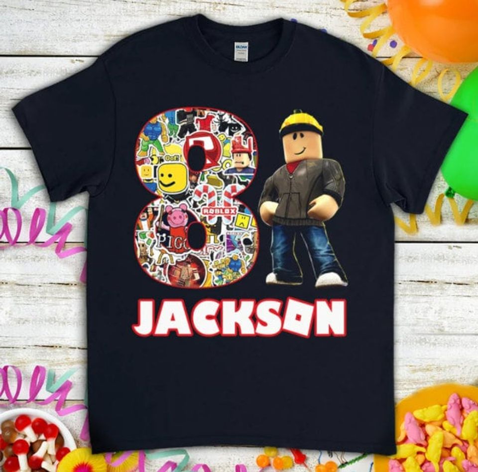 Roblox Birthday Boy T-Shirts, Custom Birthday Gift For Son Daughter