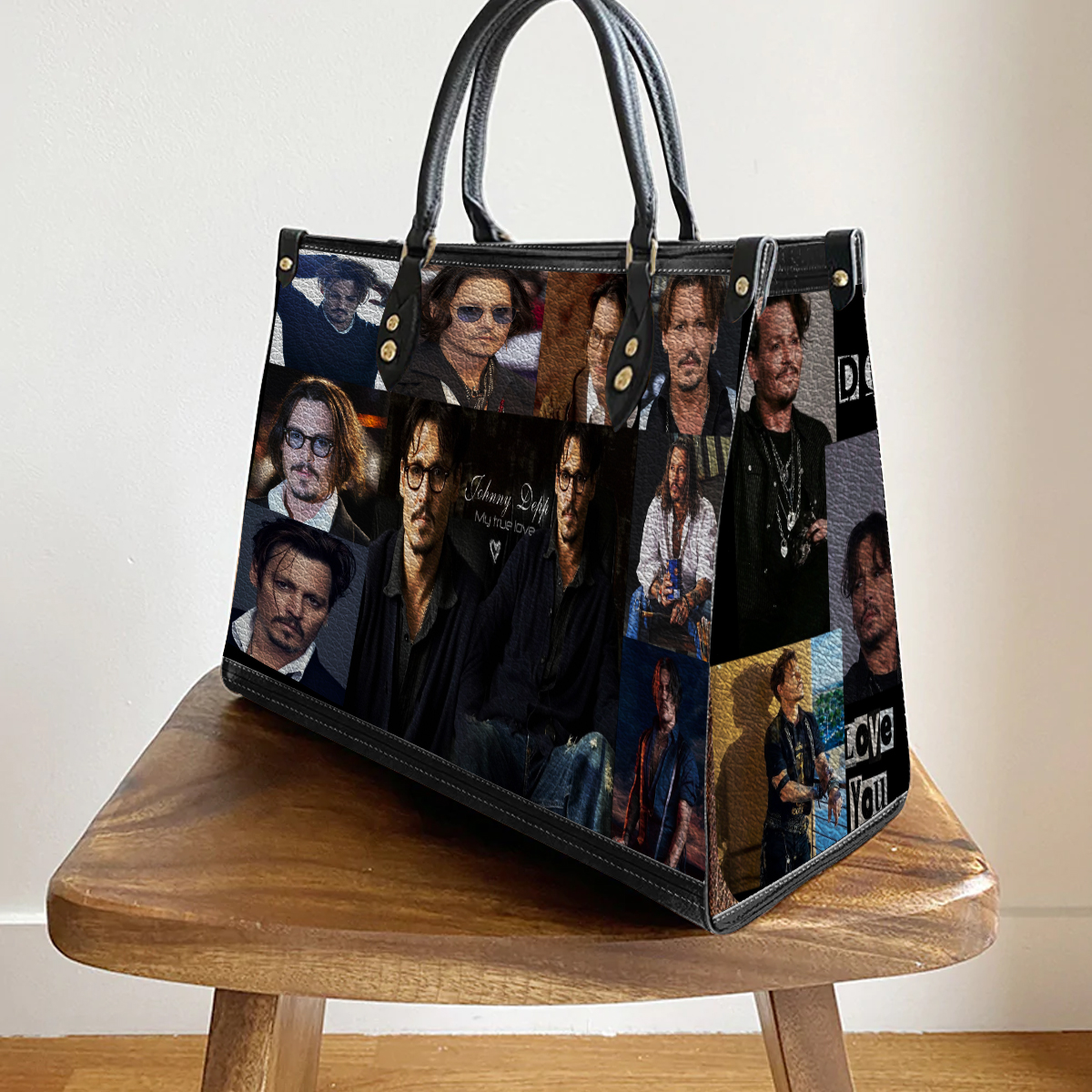 Johnny depp Leather Bag Handbag, Johnny depp Lovers Handbag, Johnny depp bag, Shoulder Bag, Crossbody Bag, Shopping Bag, Top Handle Bag, Gift For Fan