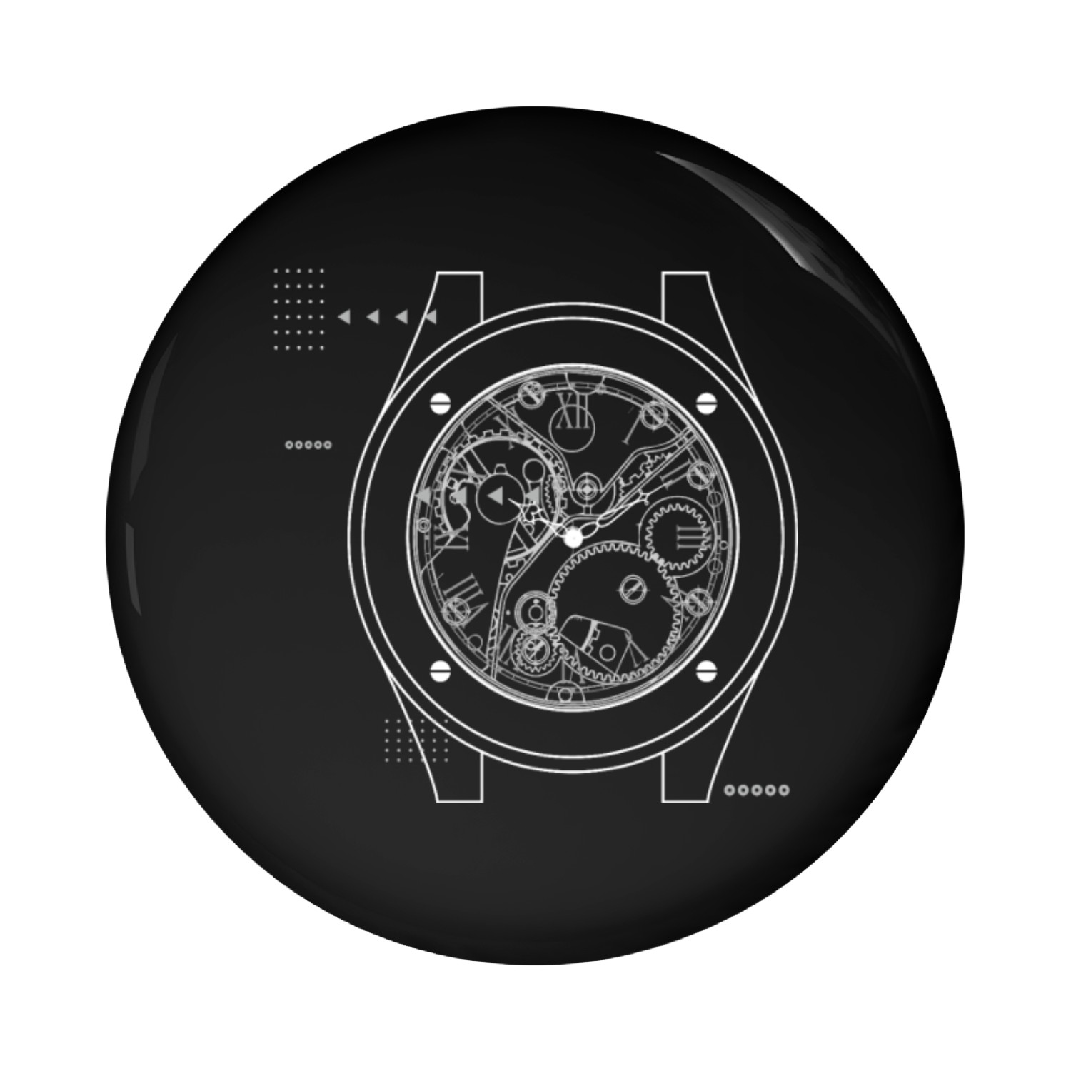 Wrist Watches Skeletonized Luxury Pin Buttons