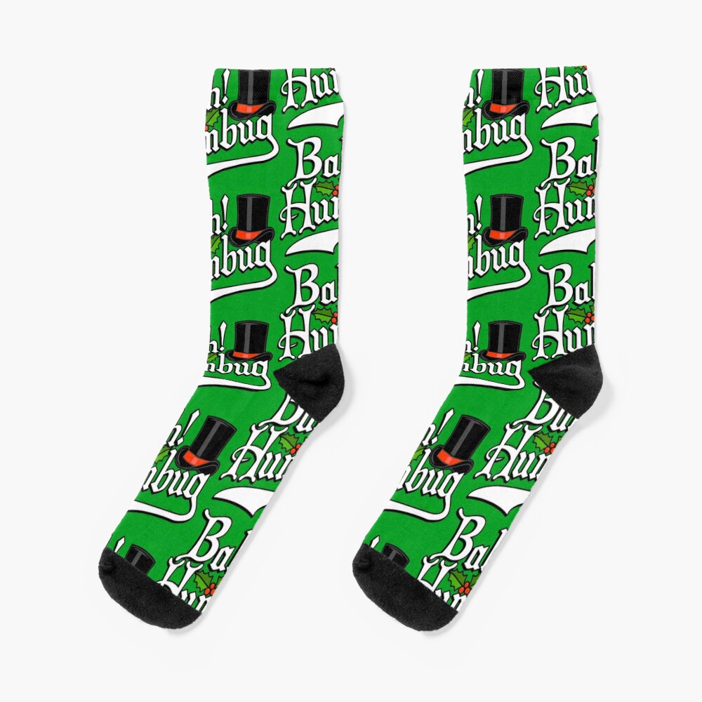Bah Humbug! Funny Christmas Scrooge Graphic Socks