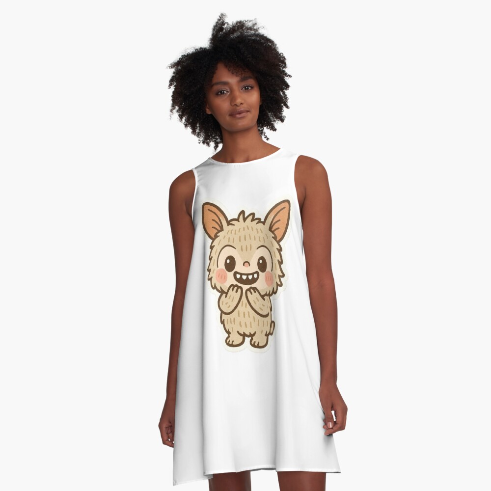Labubu PopMart Animal Kawaii Cute Monster A-Line Dress, Gift for Her