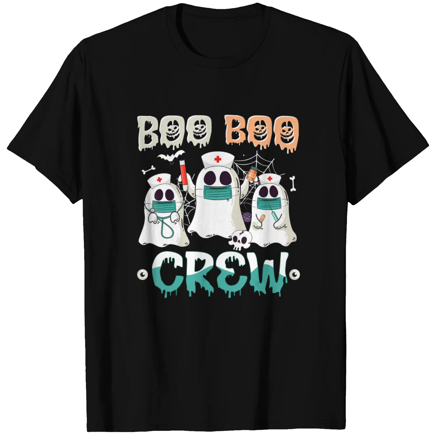 Boo Boo Crew Nurse Halloween Ghost Costume Matching T Shirt