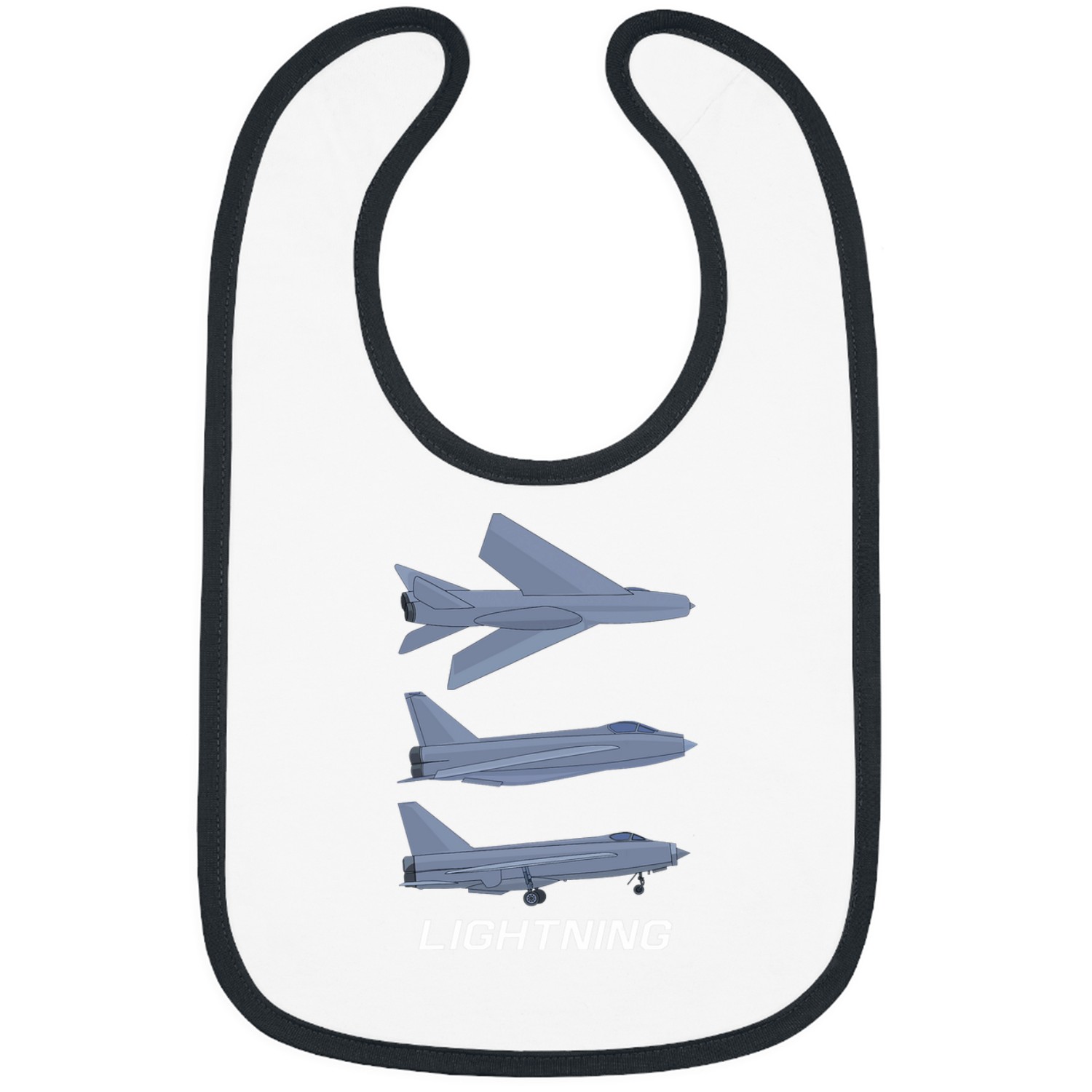 English Electric Lightning British Jet Fighter Plane Bibs