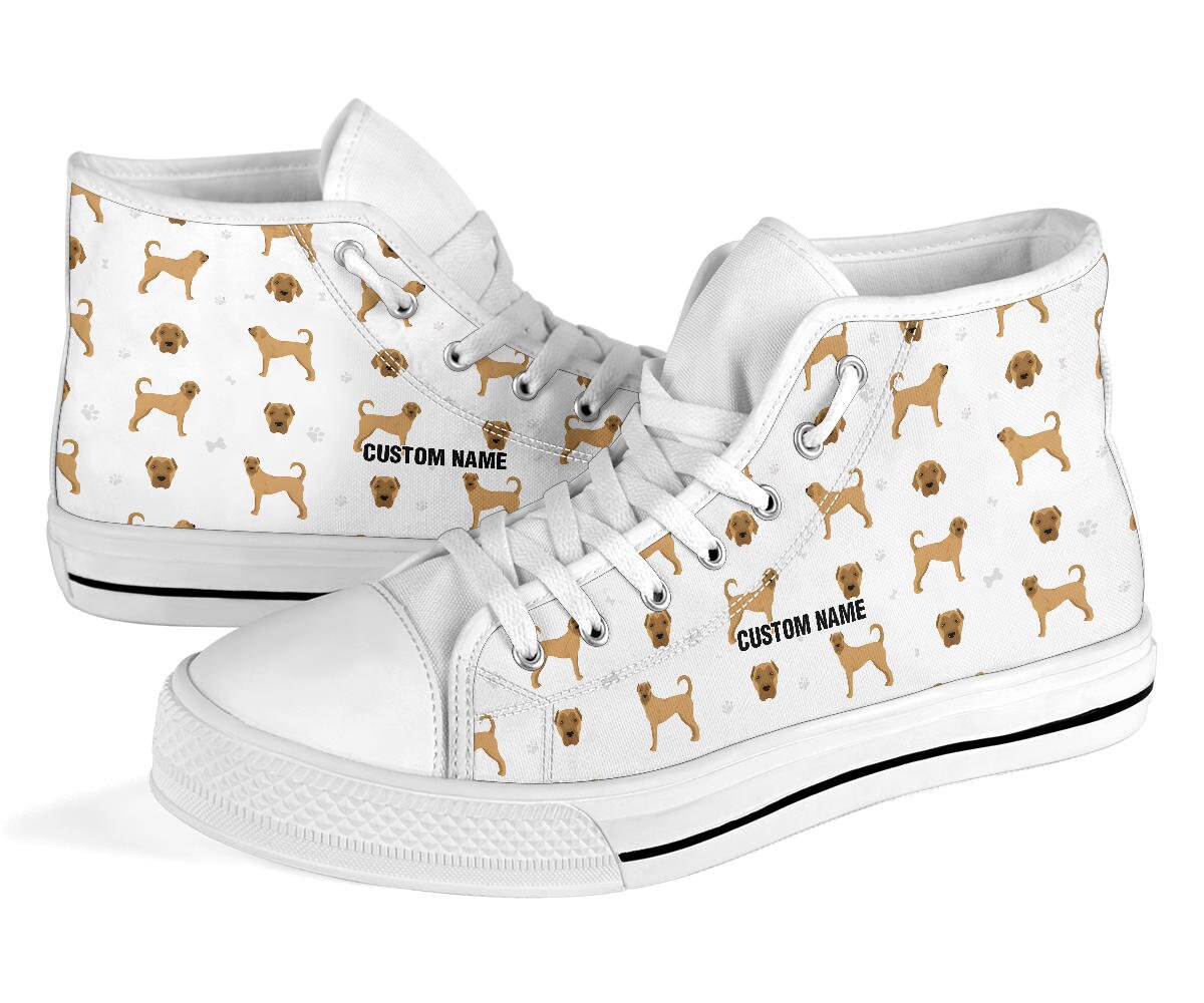 Anatolian Shepherd Custom Name High Top Sneakers / Shepherd Dog High Top Shoes/ Shepherd Custom Print Trainers Shoes / Shepherd Owner Gift