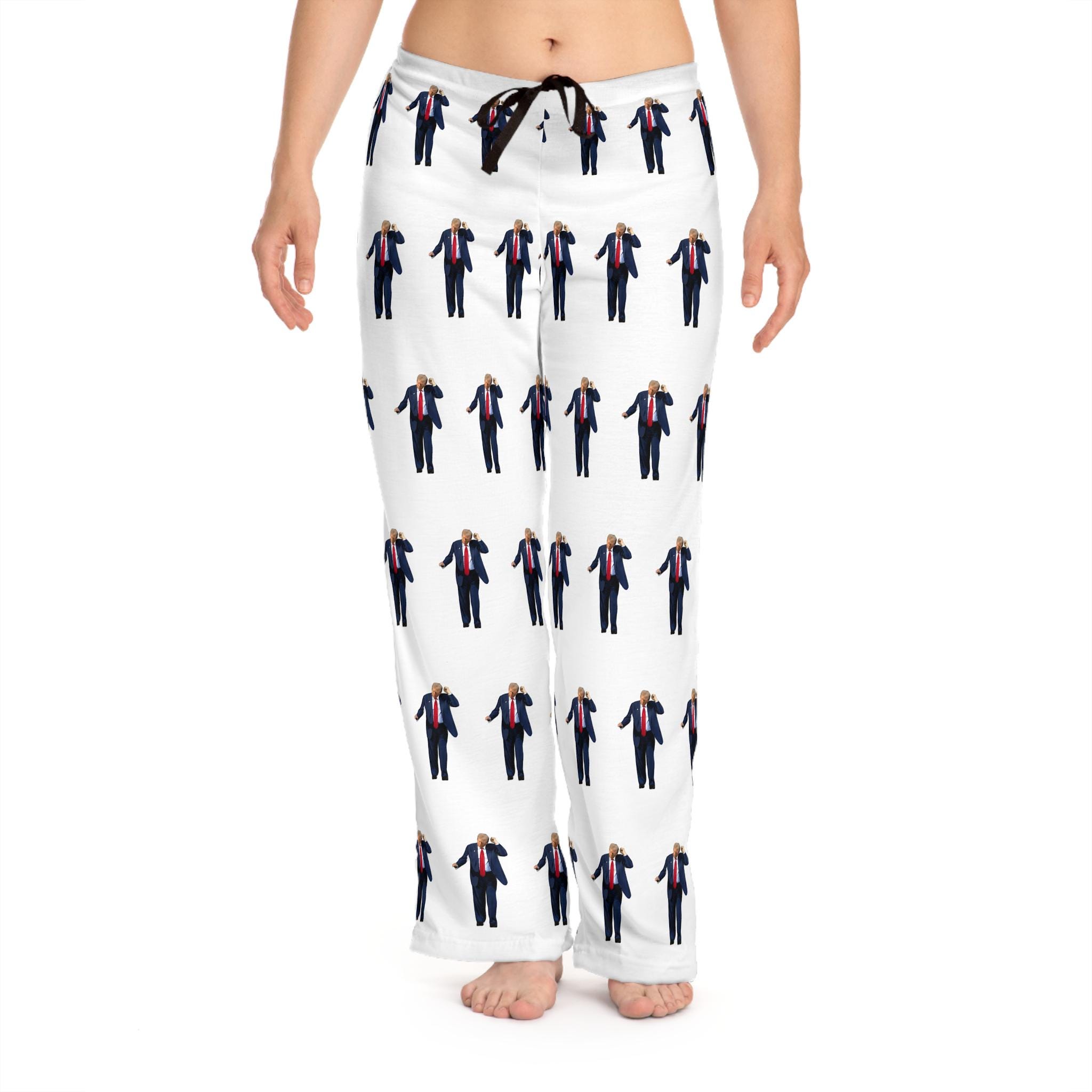 Dancing Trump Women's Pajama Pants, Funny Trump Dance Pajamas for Women, Political Pajama Bottoms